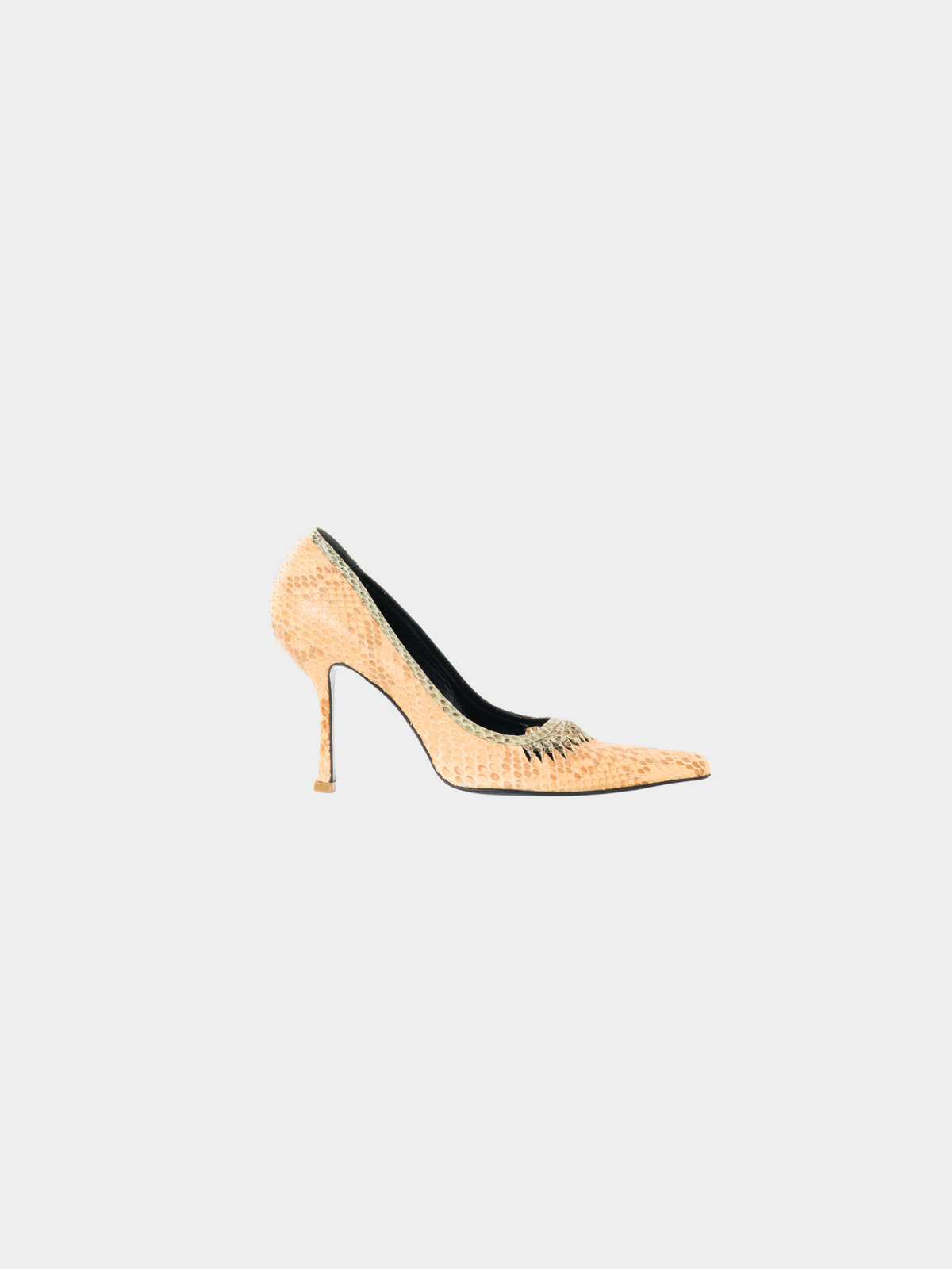 Gianni Versace by Donatella FW 2000 Runway beige python Pump Heels