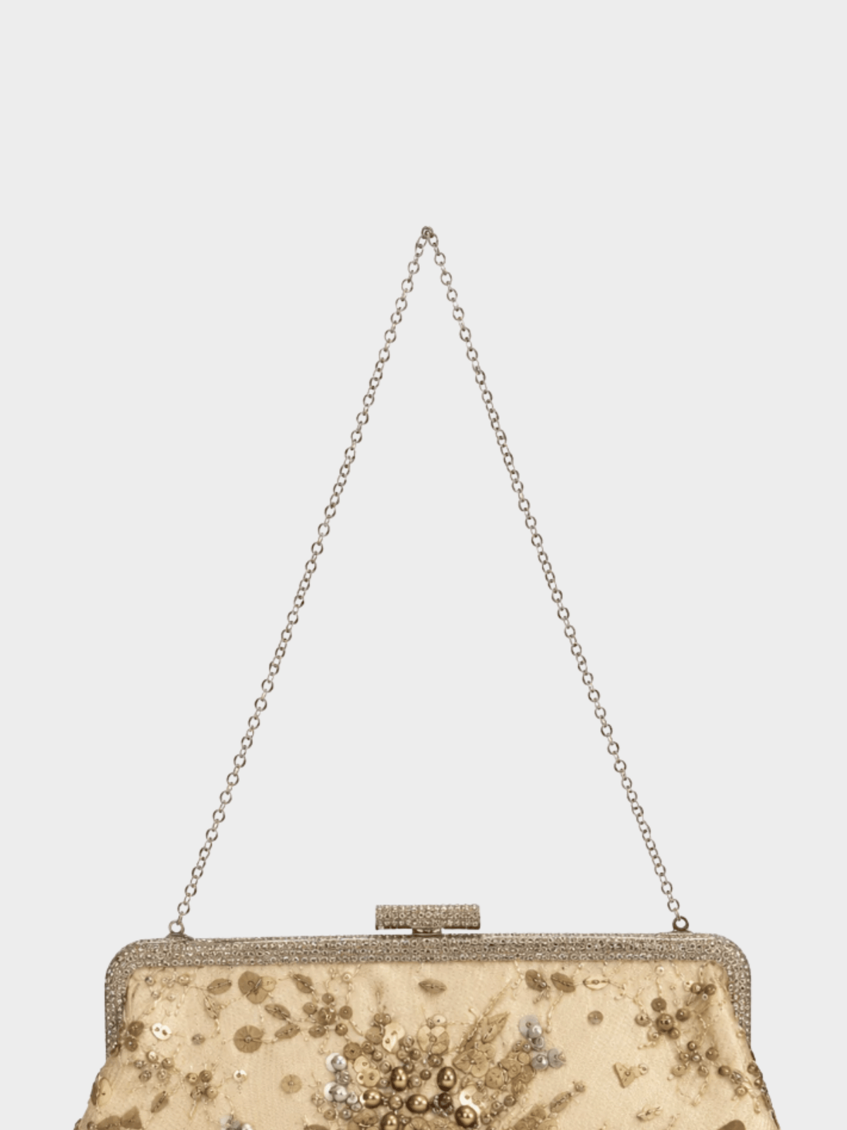 Valentino 2000s Gold Metallic Sequin Evening Bag