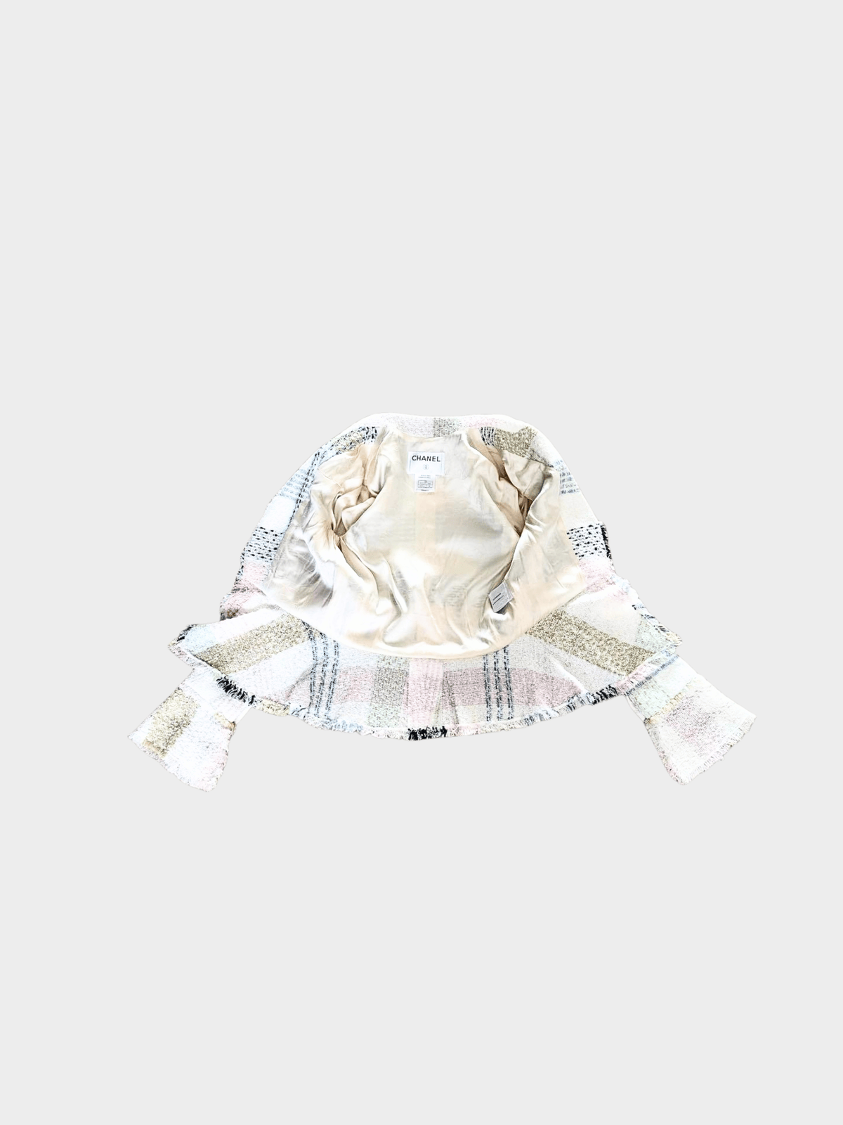 Chanel SS 2005 White and Multicolour Tweed Jacket
