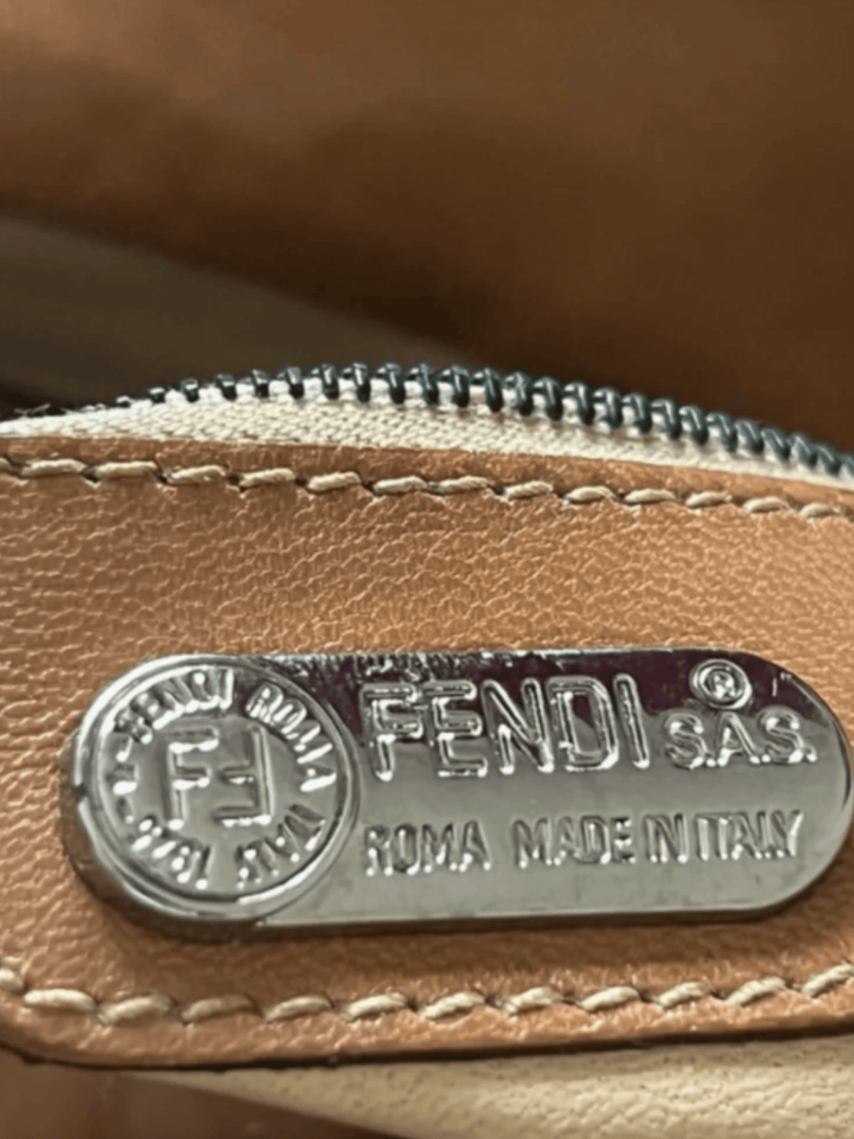Fendi 2000s Gold Sequin Beaded Baguette