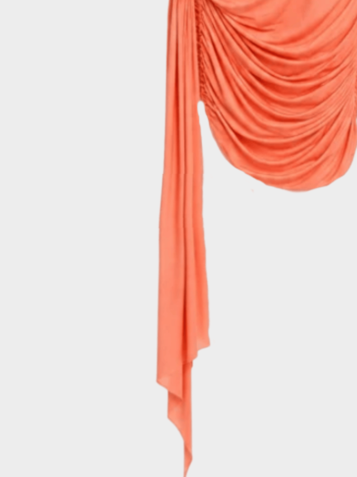 Blumarine 2000s Salmon Ruched Jersey Dress