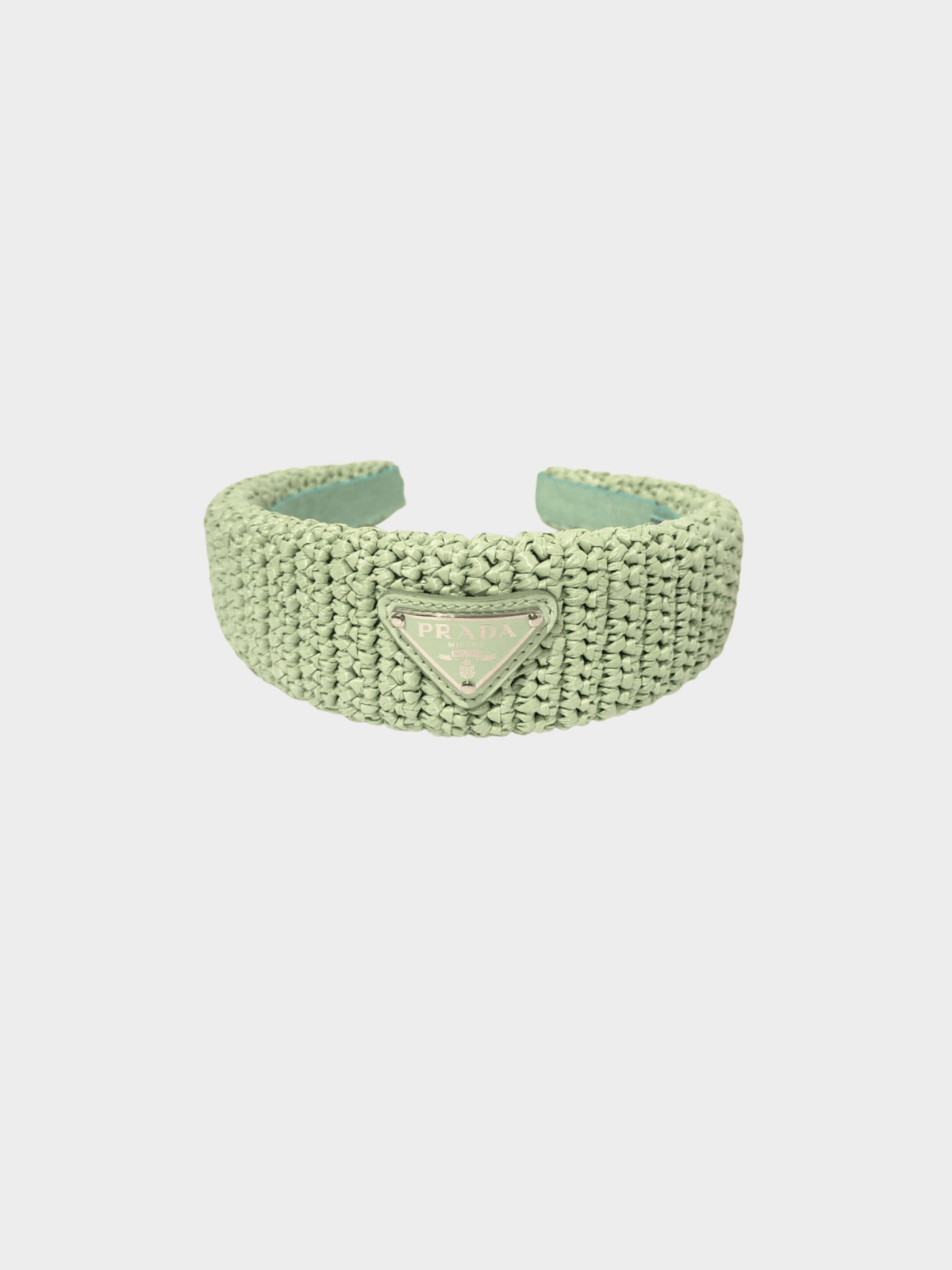 Prada 2020s Mint Green Crochet Headband