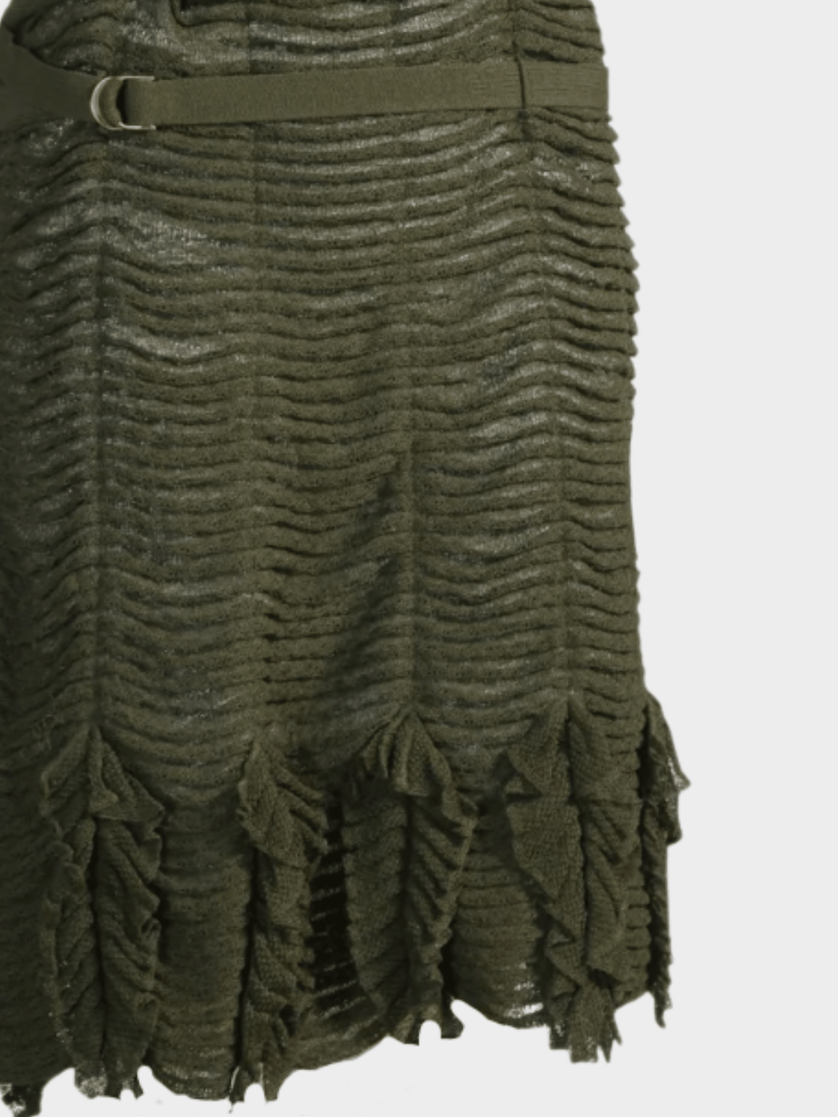 Christian Dior by John Galliano SS 2003 Green Bondage Knit Dress