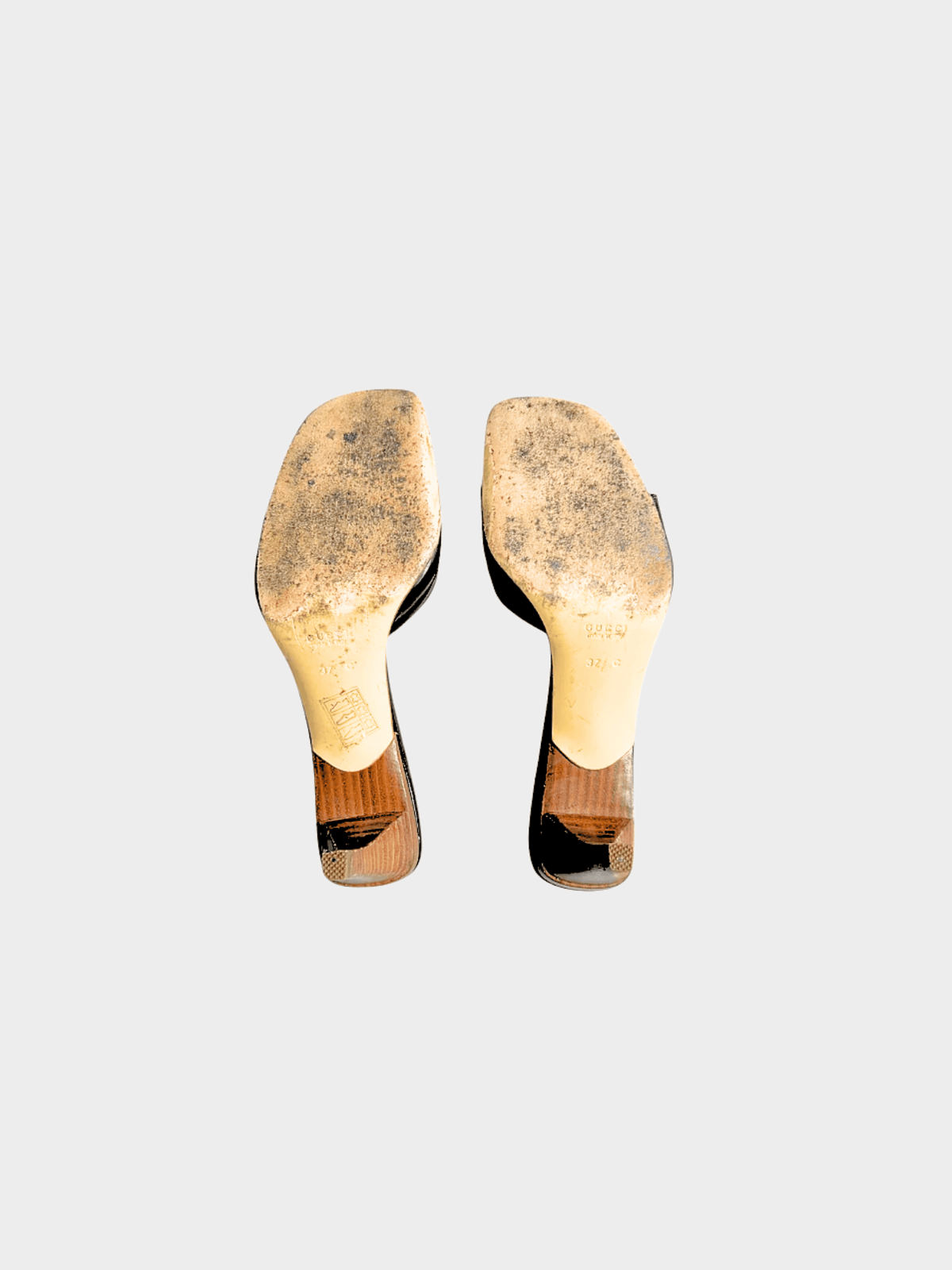 Gucci 2000s Black Leather Mules