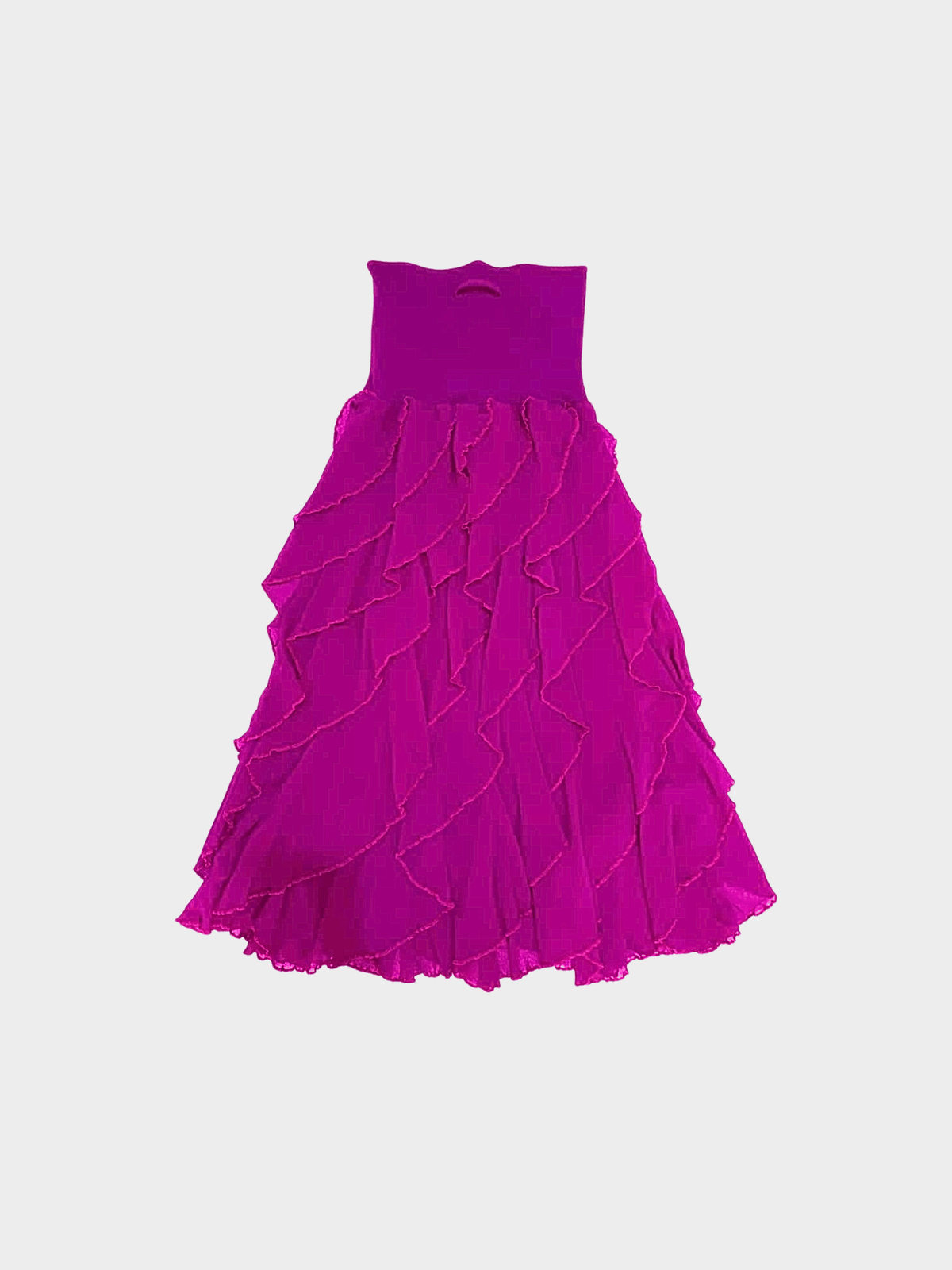 Jean Paul Gaultier 1990s-2000s Rare Soleil Ruffled Mesh Skirt