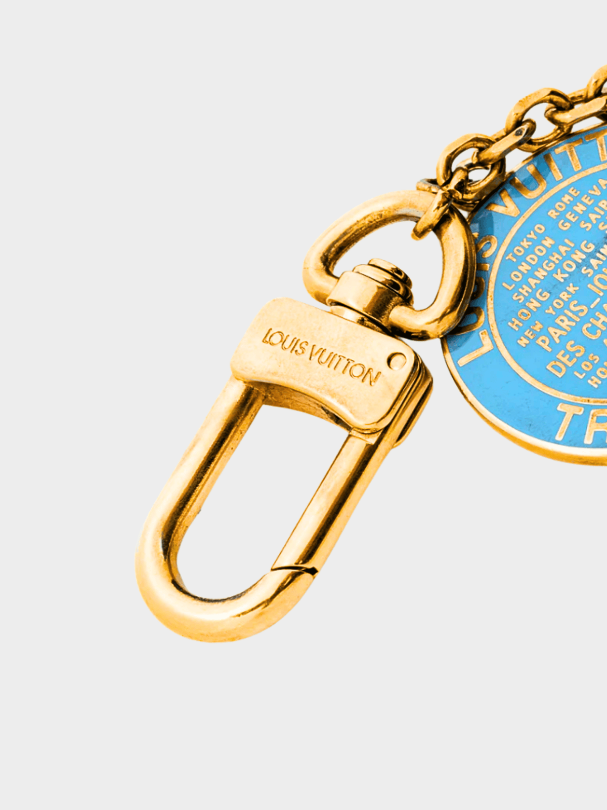 Louis Vuitton 2009 Globe Charm Chains Multicolore Gold-Tone Key Ring