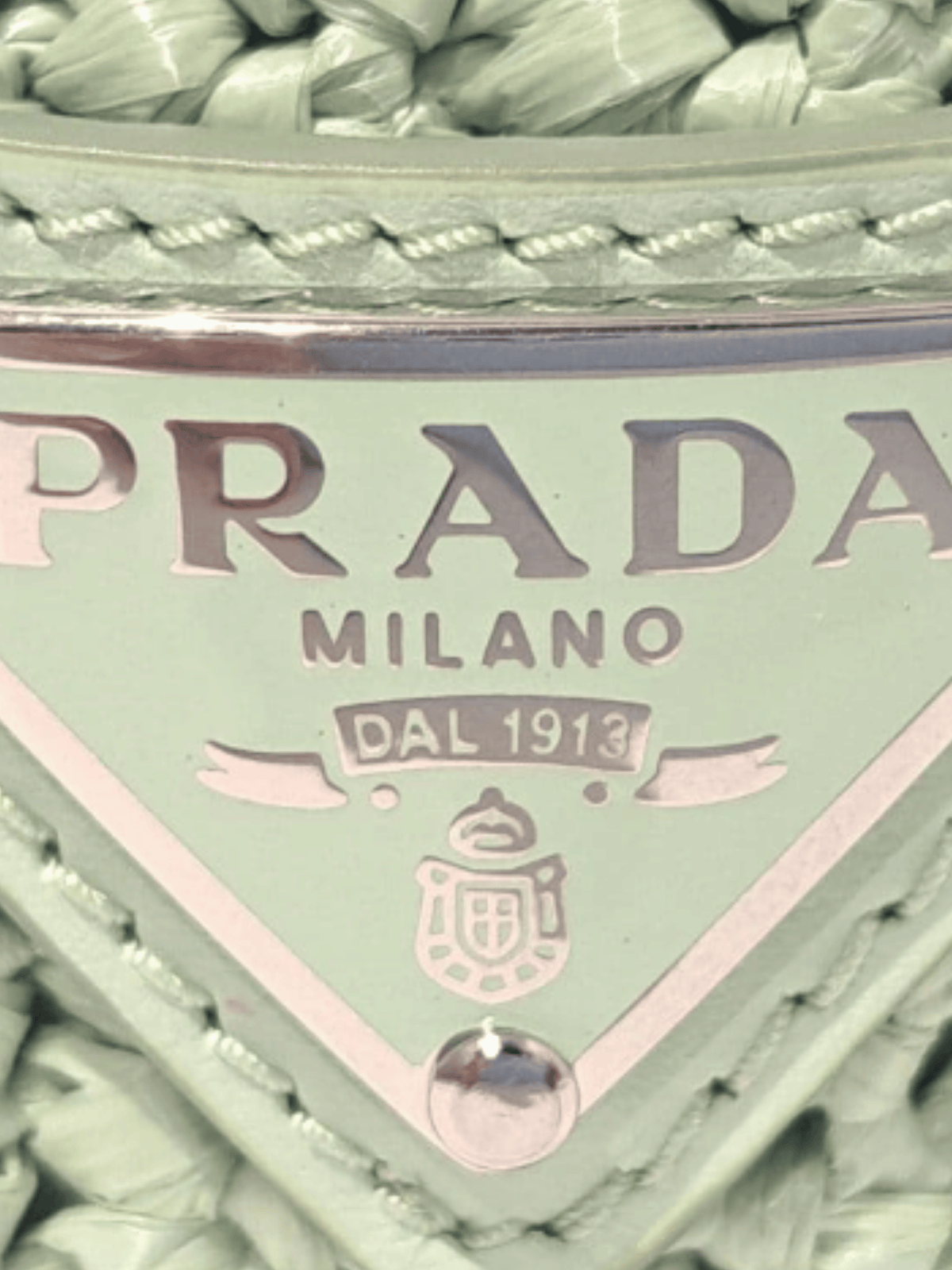 Prada 2020s Mint Green Crochet Headband