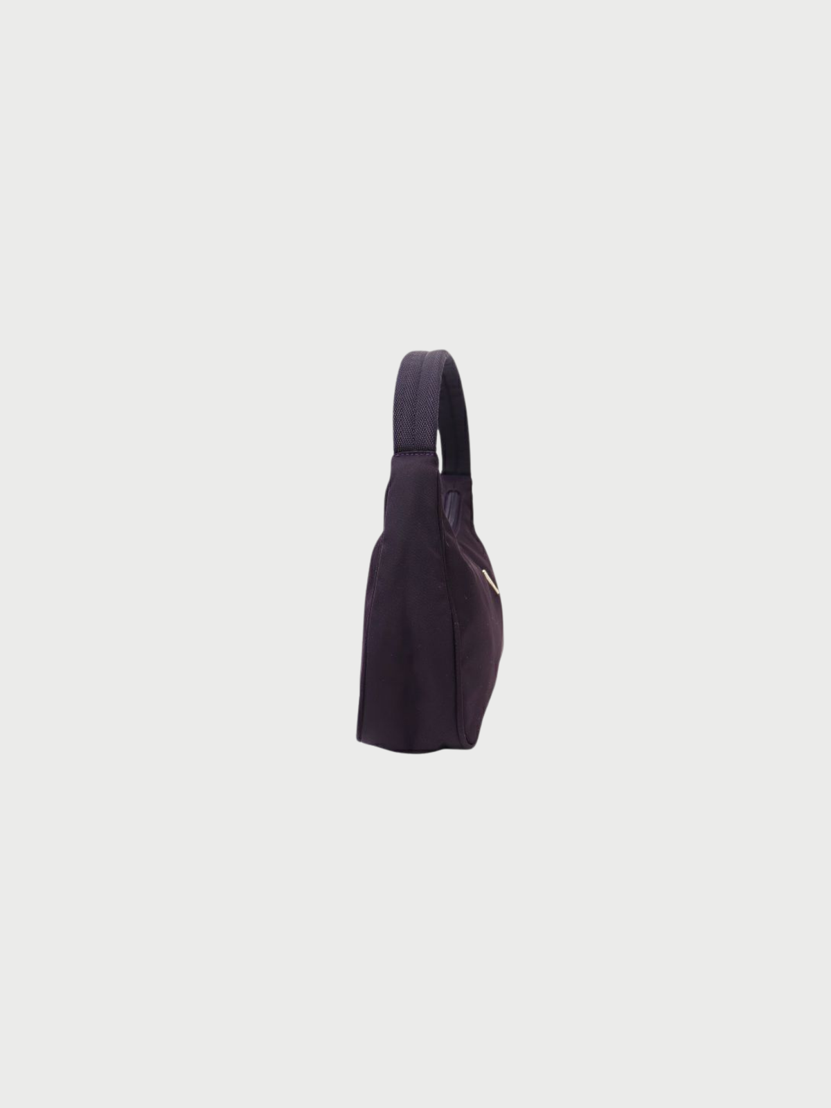 Prada 2000s Purple Triangle Logo Nylon Handbag
