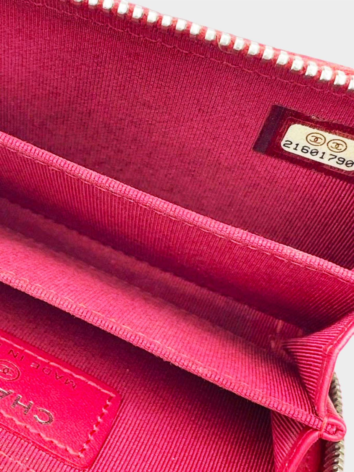 Chanel 2015 Red Matelasse Caviar Skin Coin Case