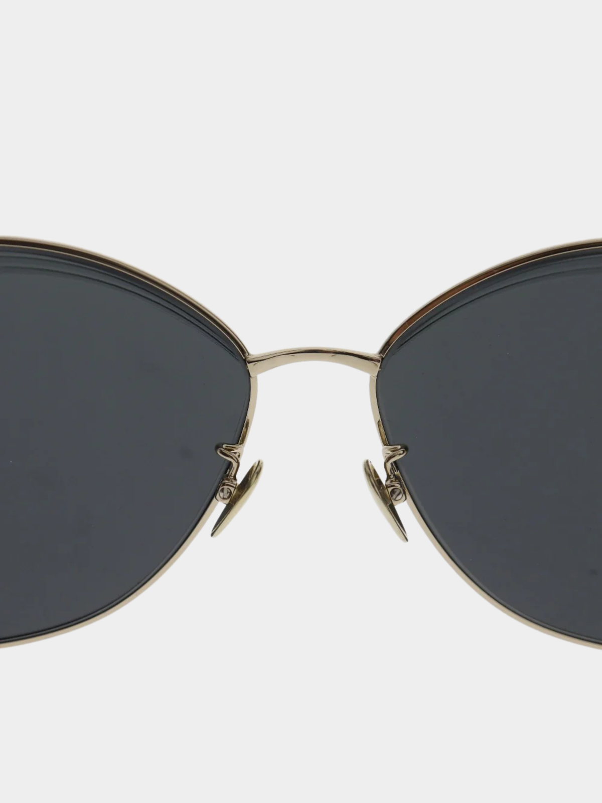 Chanel 2000s Silver Metal Teardrop Sunglasses