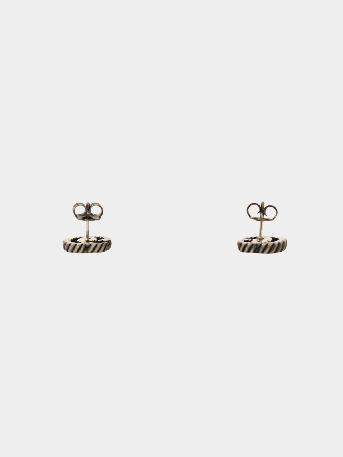 Gucci 2000s Silver Double G Stud Earrings