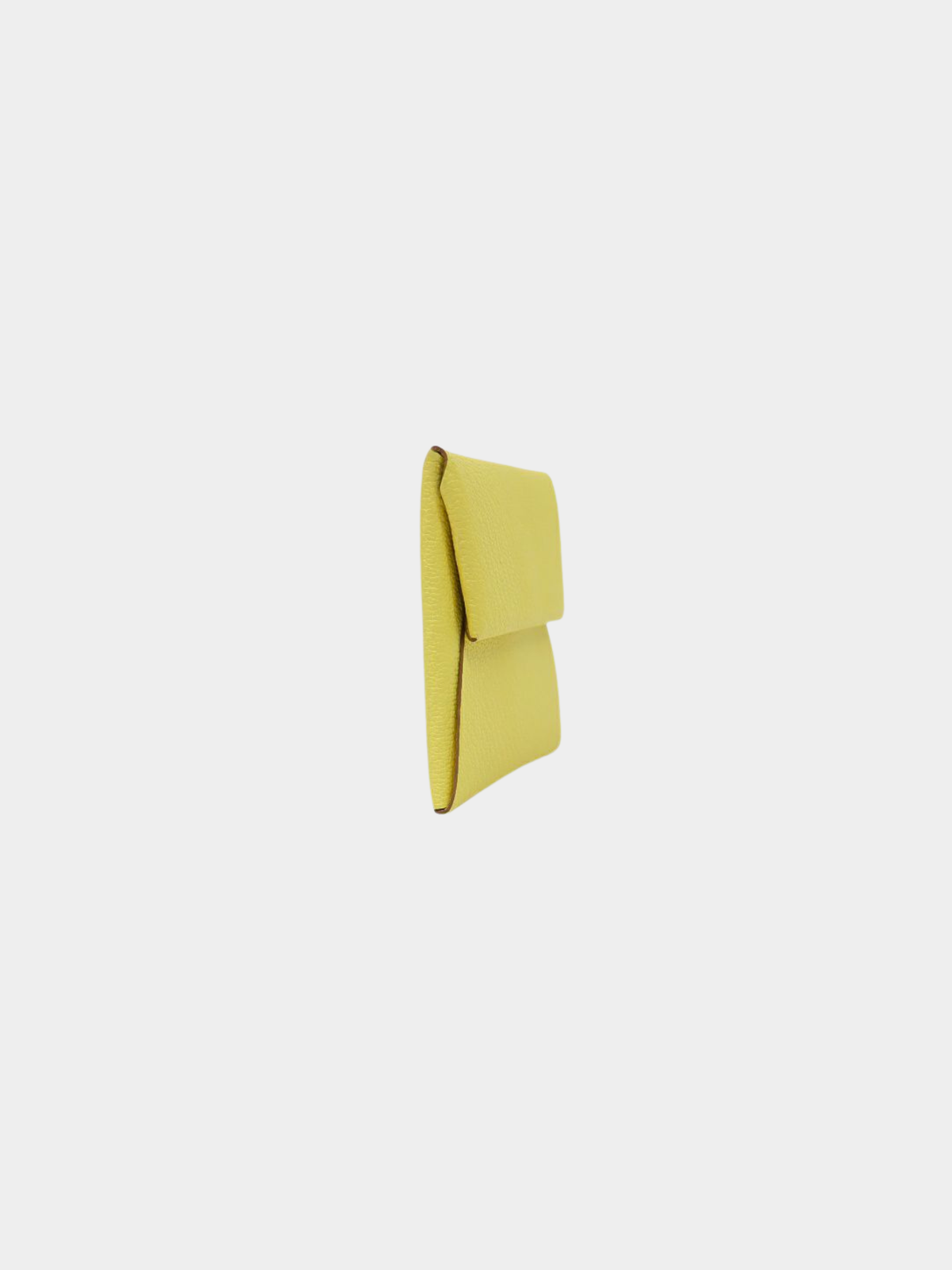 Hermès 2000s Yellow Bastia Chevre Coin Case