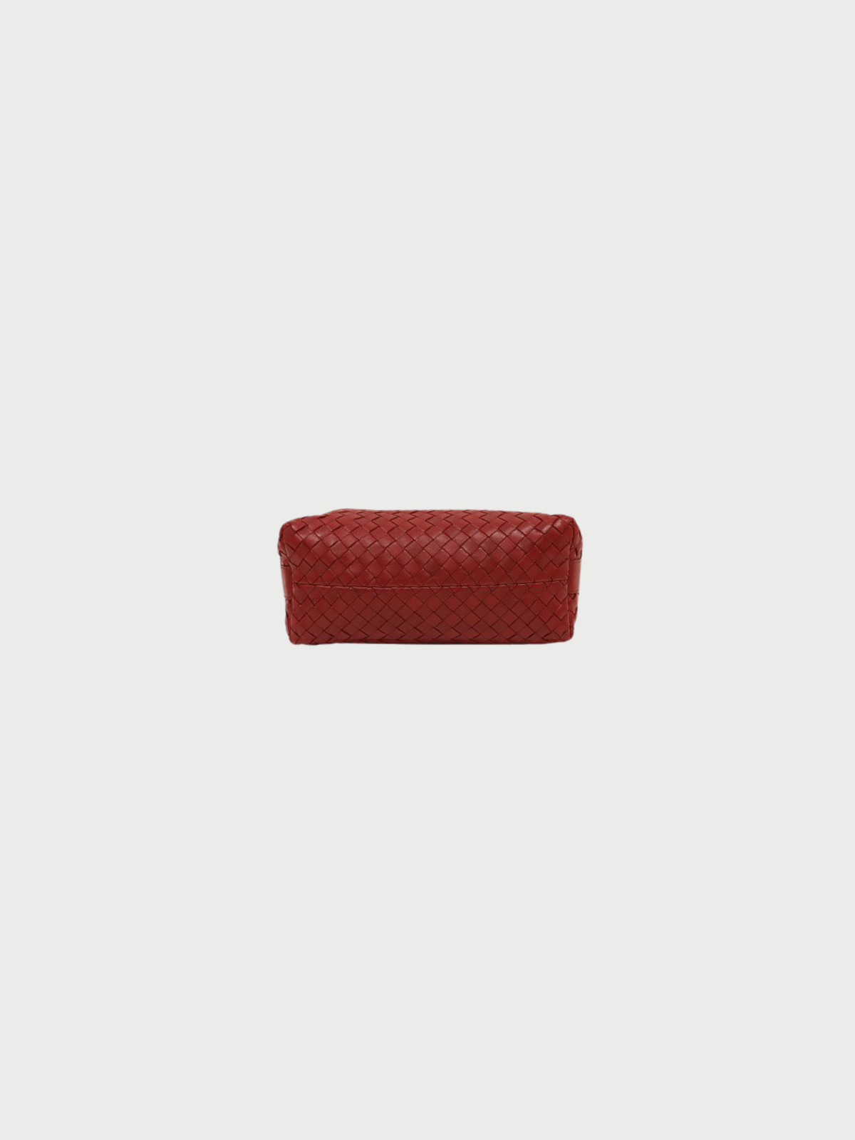 Bottega Veneta 2000s Red Leather Intrecciato Mini Handbag