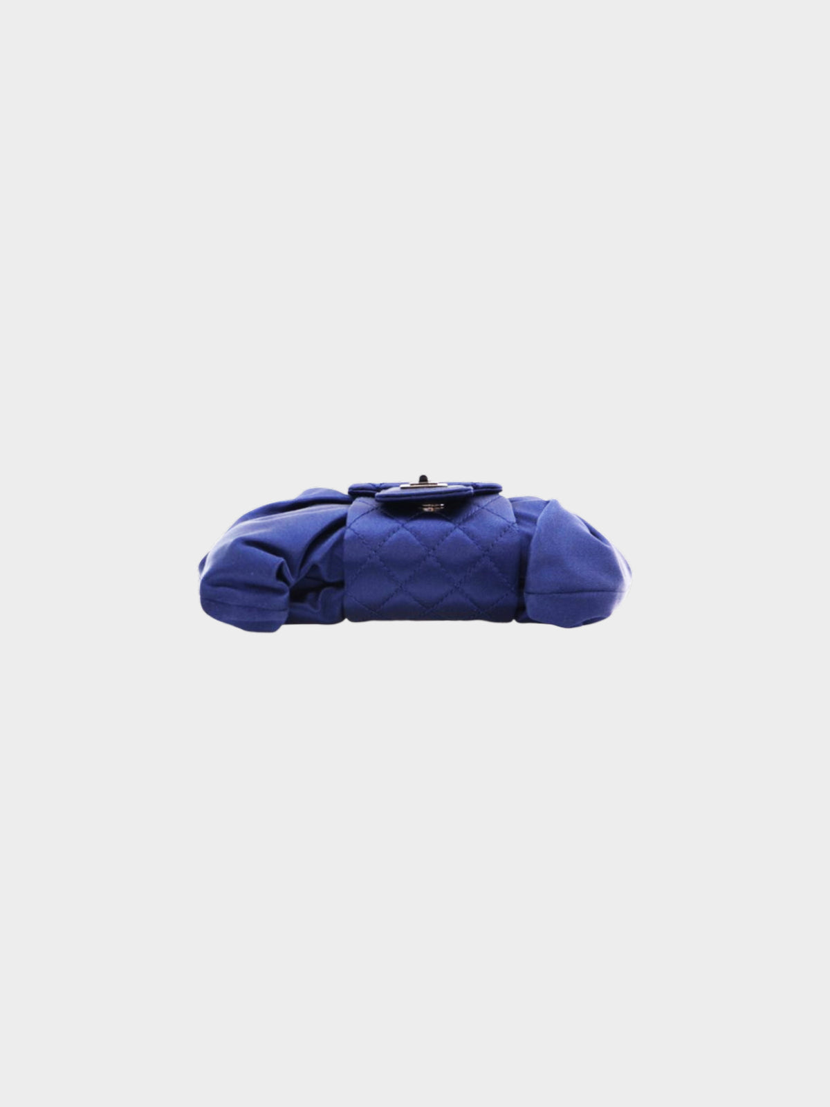 Chanel 2008-2009 Blue Satin Evening Bow Bag