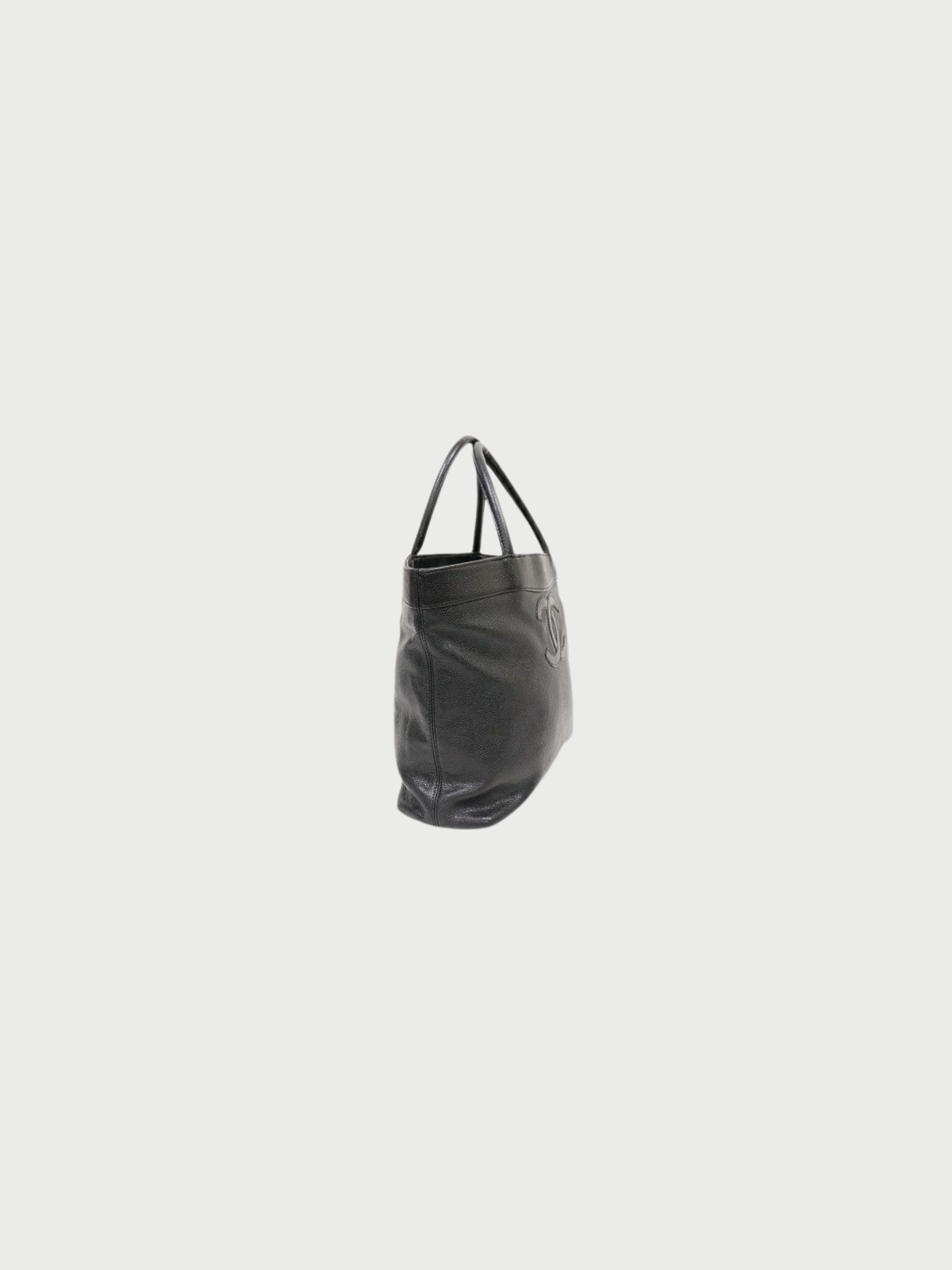 Chanel 2000 Black Caviar Leather Tote Bag