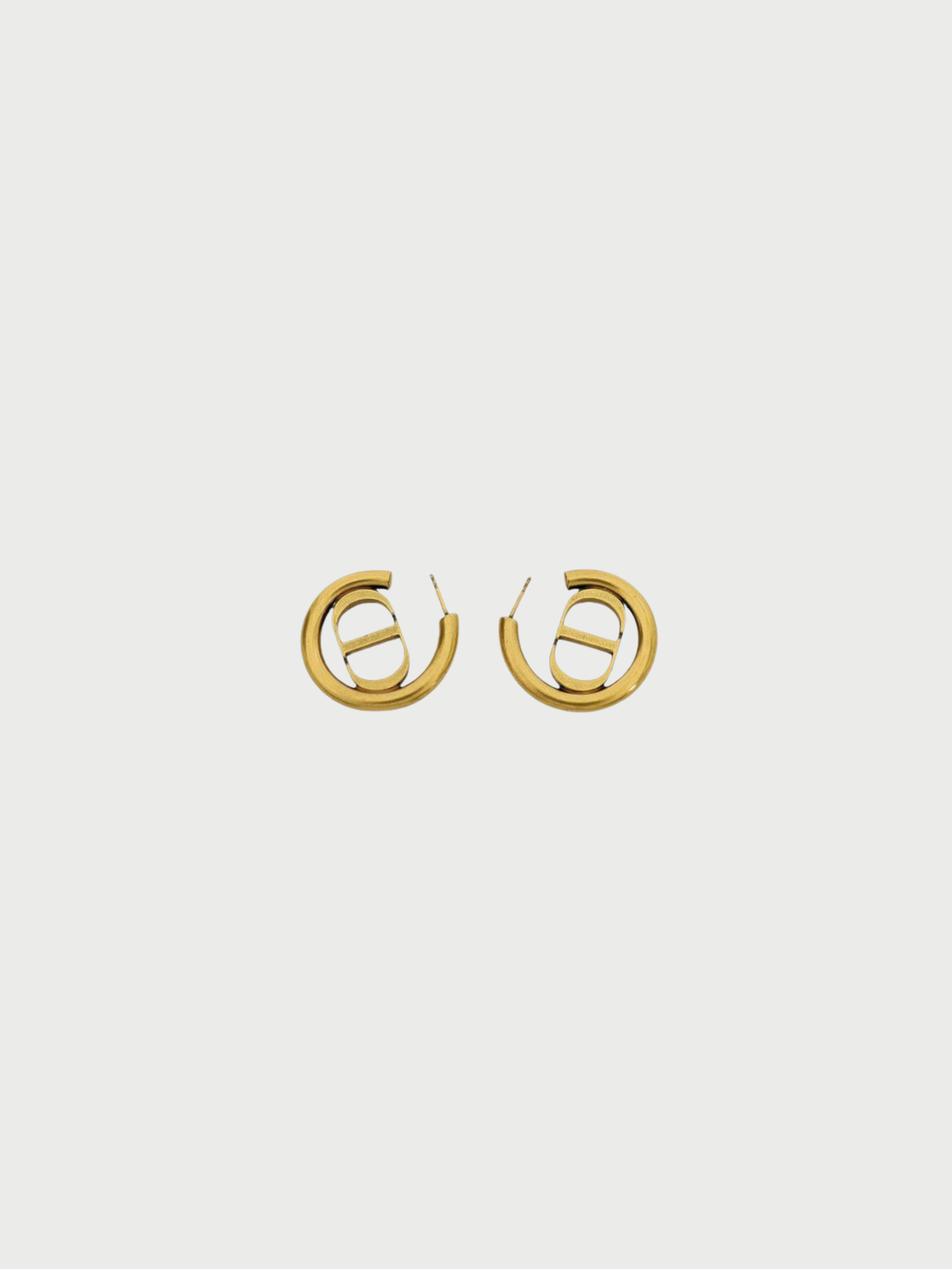 Christian Dior 2000s Gold 30 Montaigne Earrings