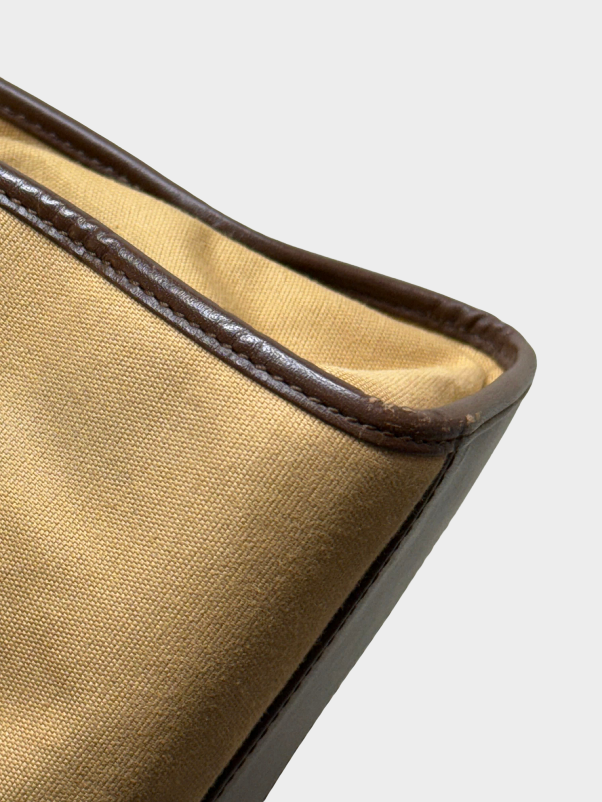 Gucci 2000s Beige Brown Web Canvas Jackie Shoulder Bag