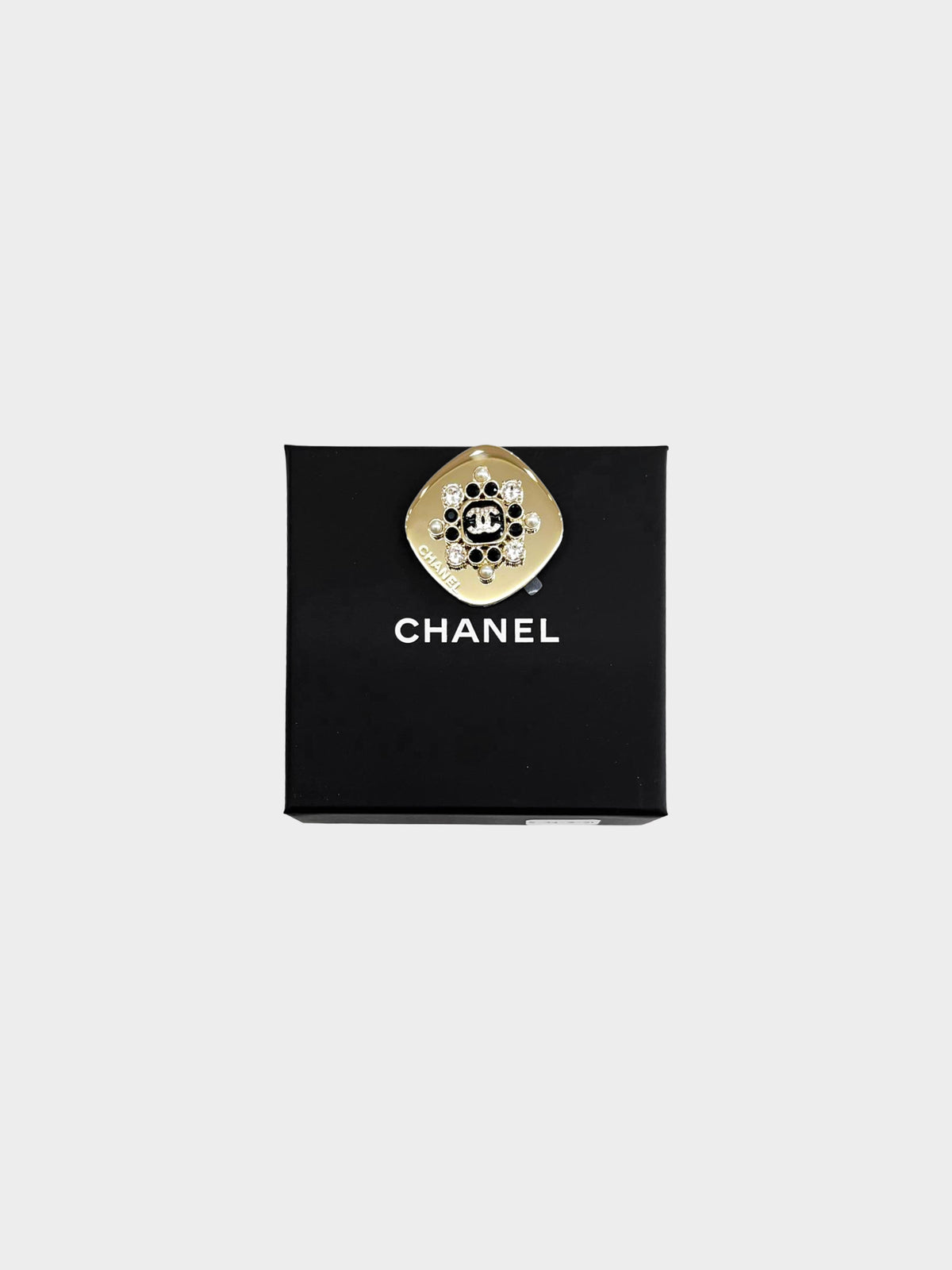 Chanel 2023 Crystal and Pearl CC Brooch