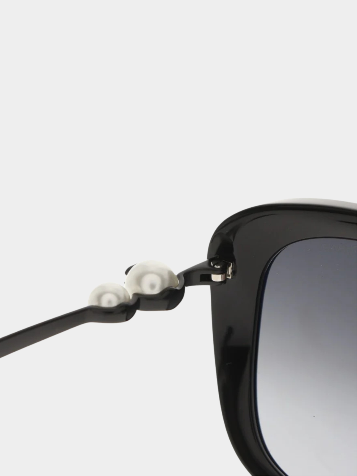 Chanel 2000s Black COCO Mark Sunglasses