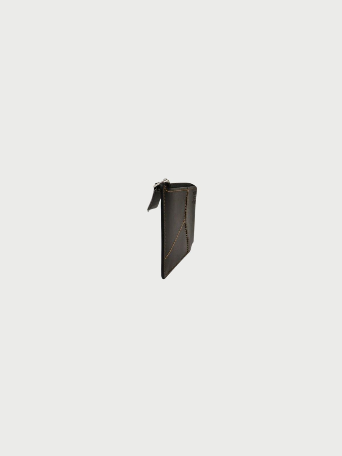 Loewe 2020s Black Leather Puzzle Stitch Coin & Card Holder