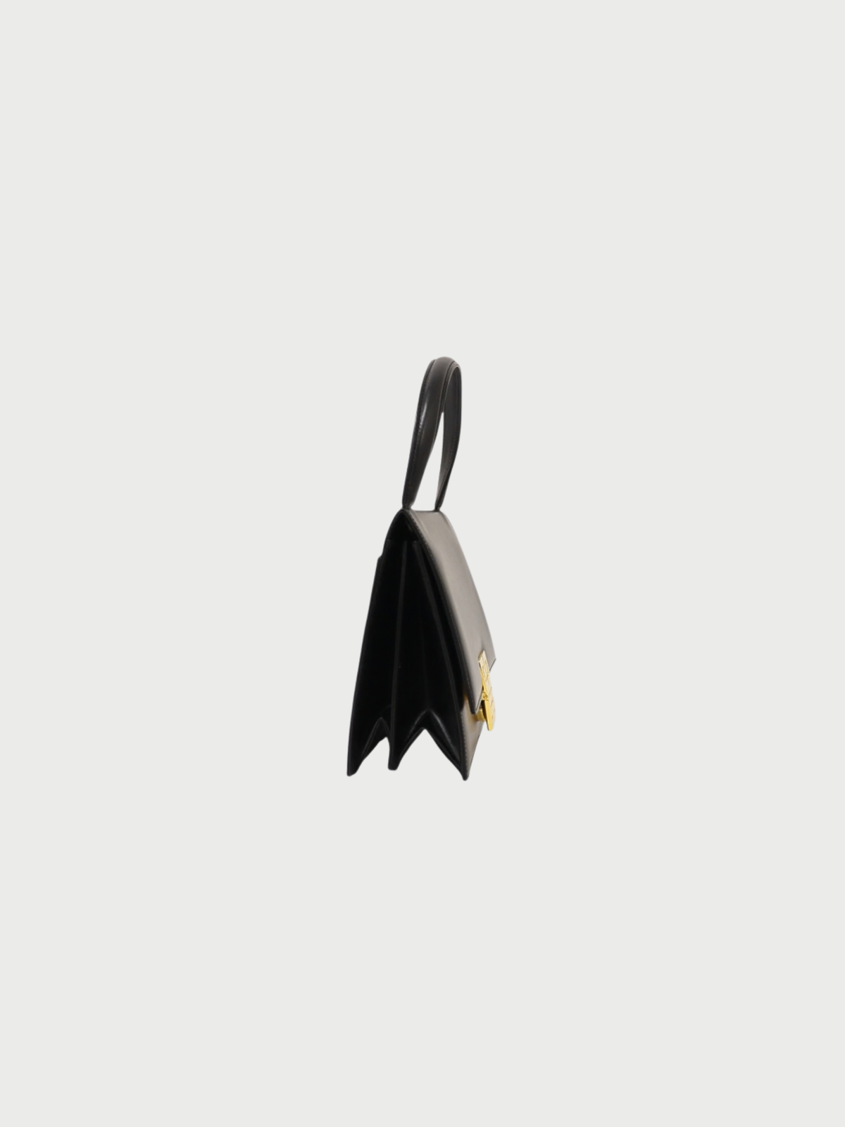 Givenchy 2000s Black Leather Logo Hardware Handbag