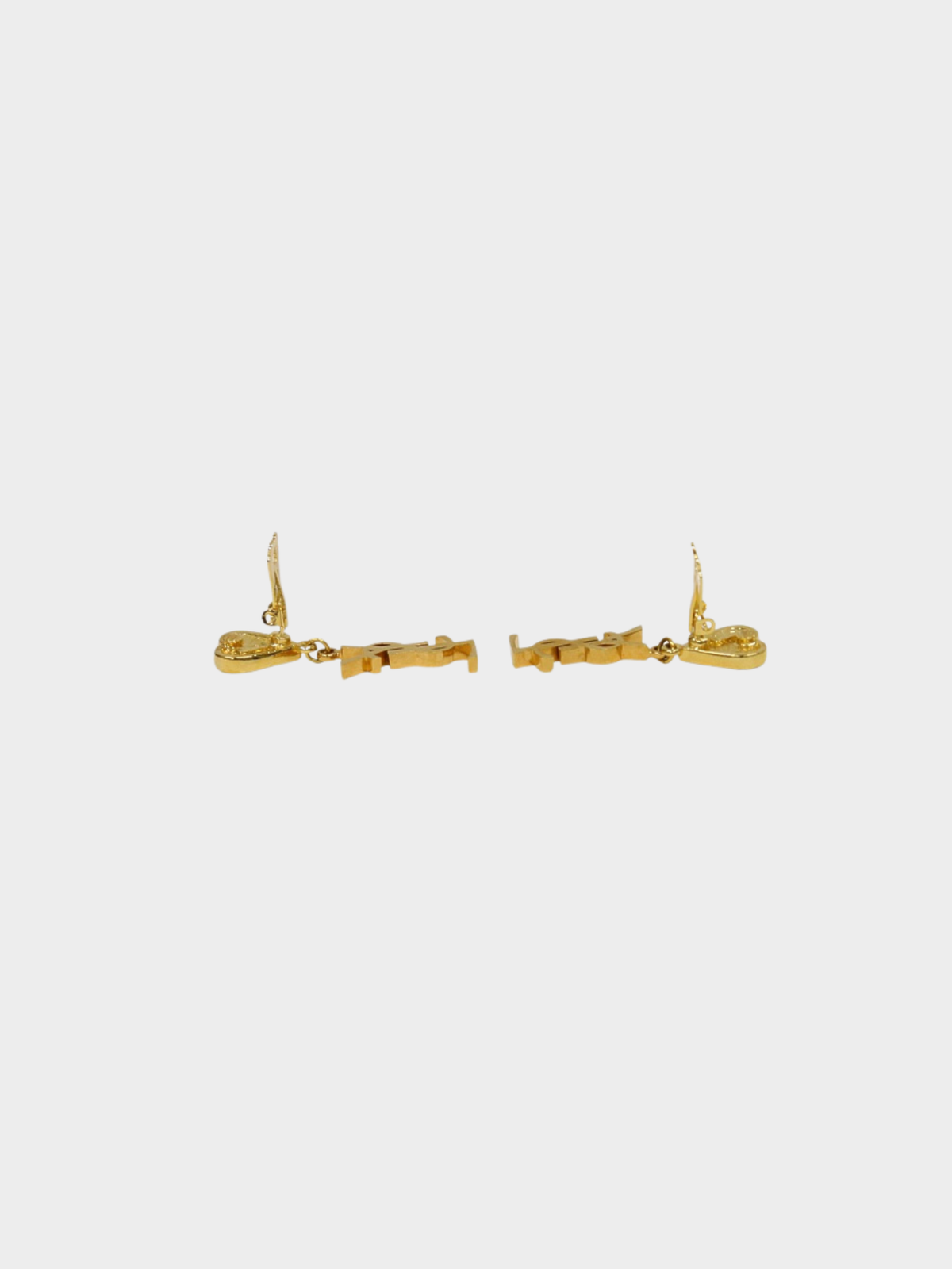 Yves Saint Laurent 2000s Gold Rhinestone Cassandre Earrings