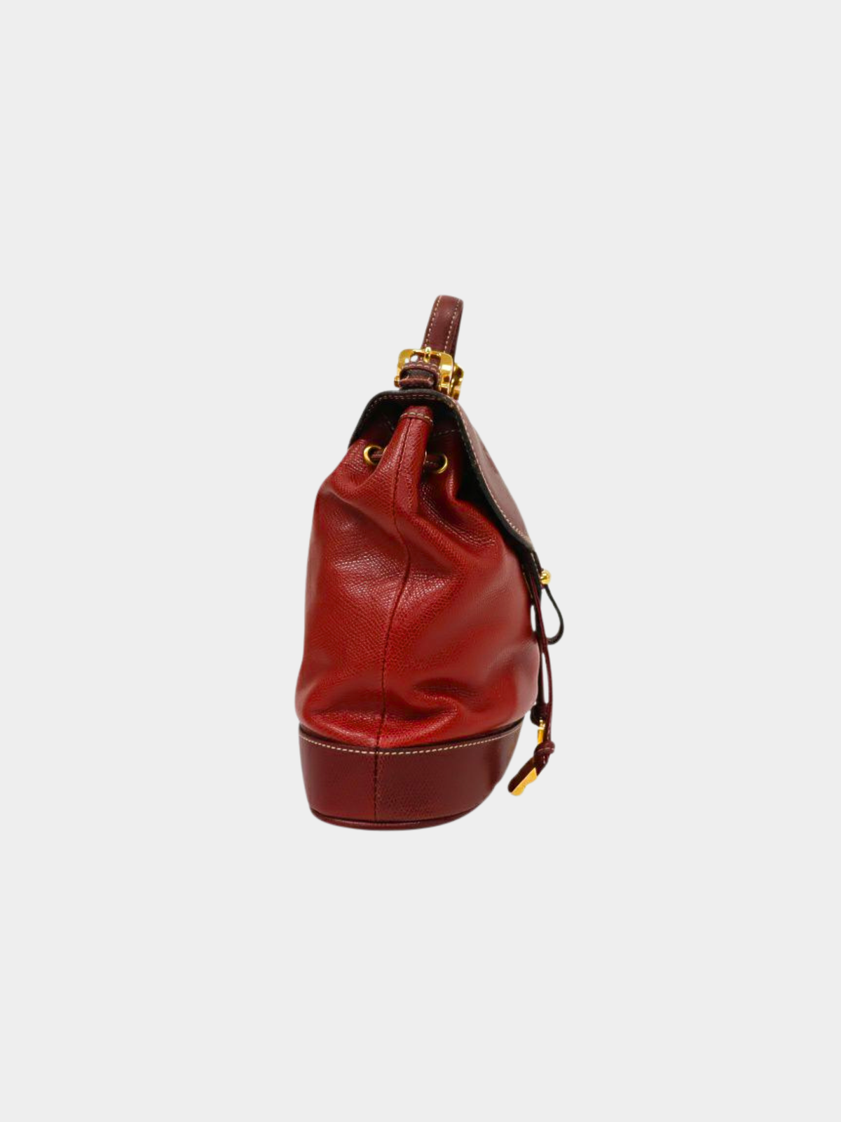 Loewe 2000s Bordeaux Anagram Leather 2-Way Bag