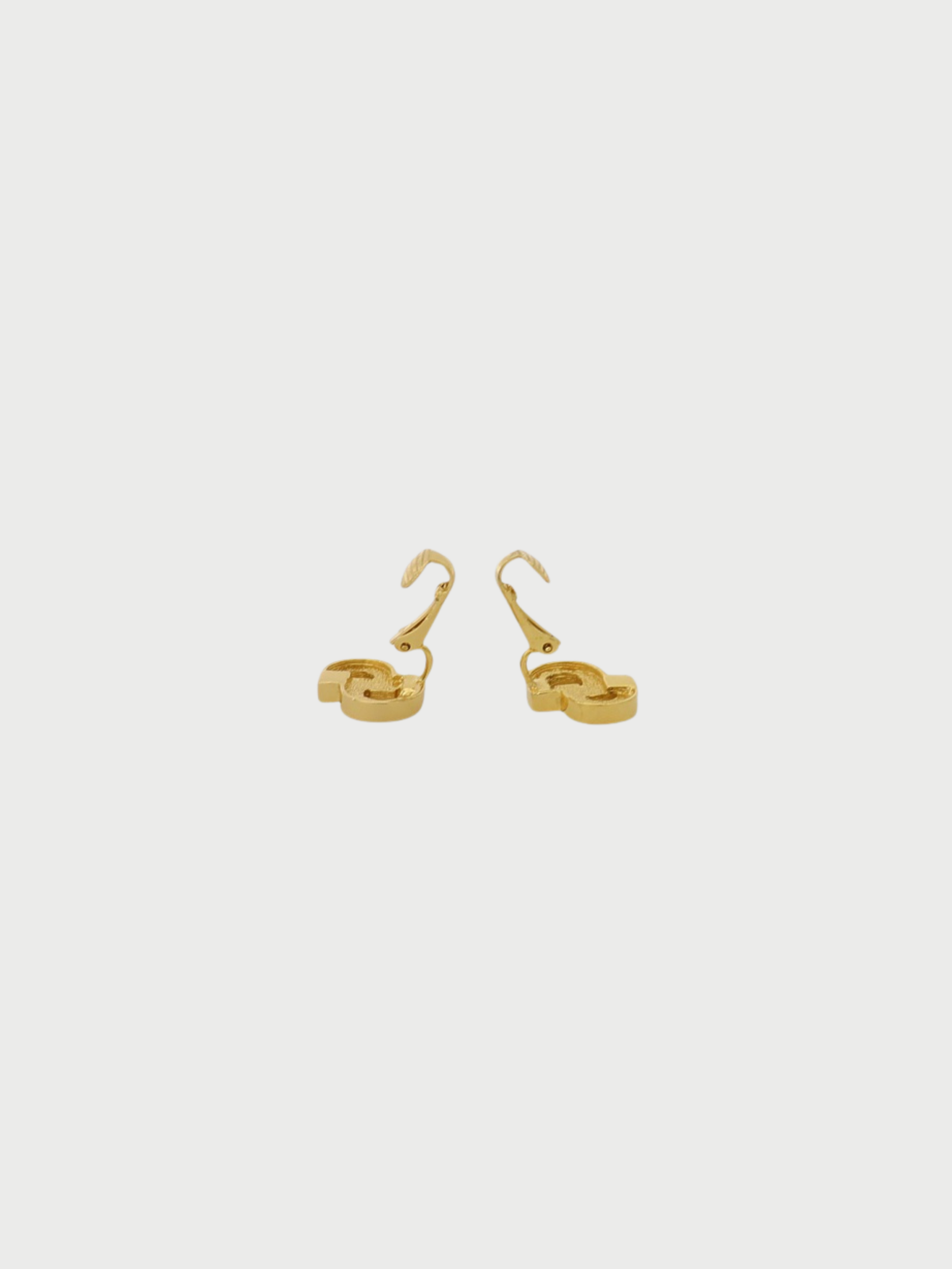 Christian Dior 2000s Gold CD Rhinestone Earrings