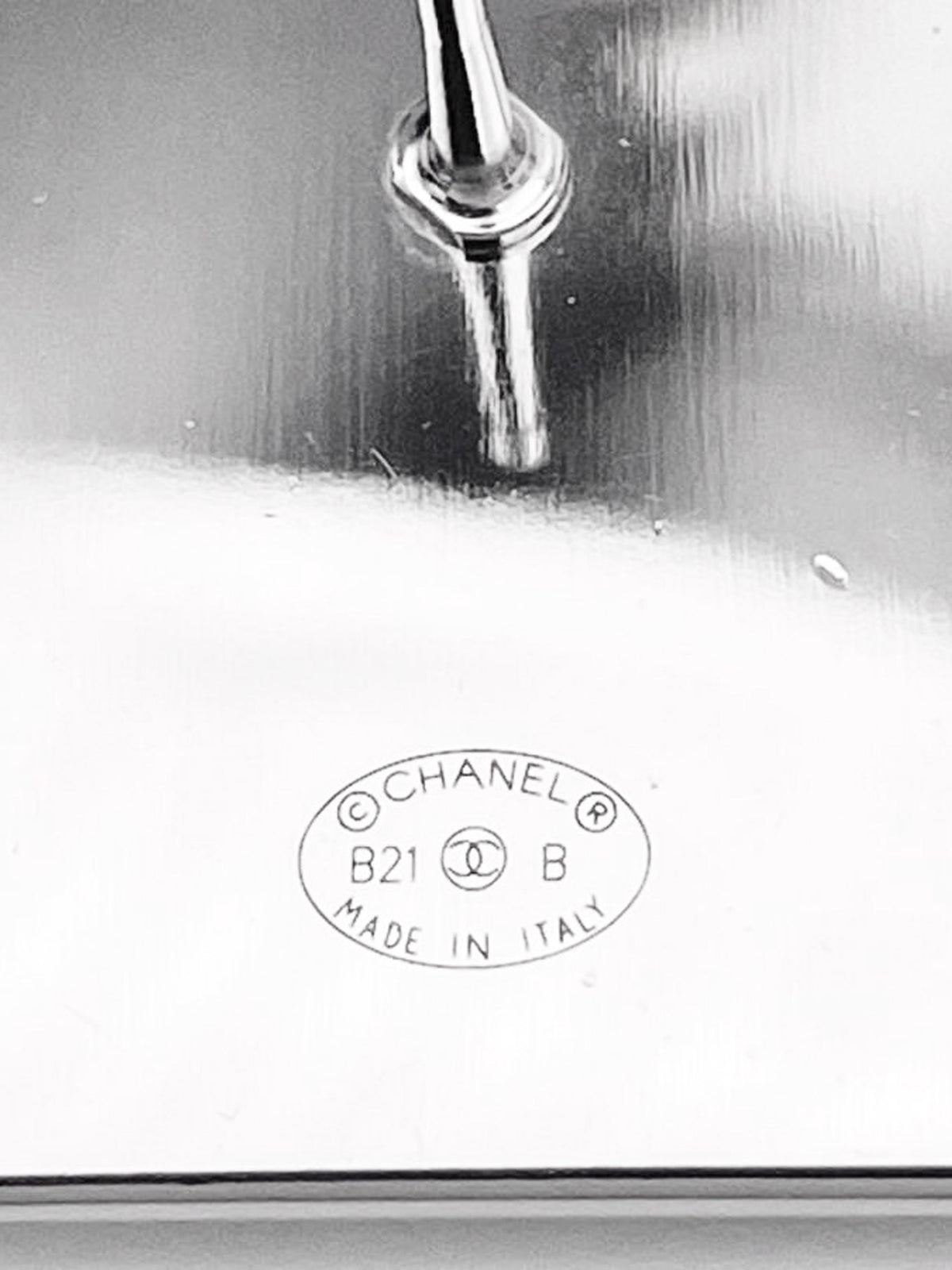 Chanel 2021 Silver Square CC Ear Studs