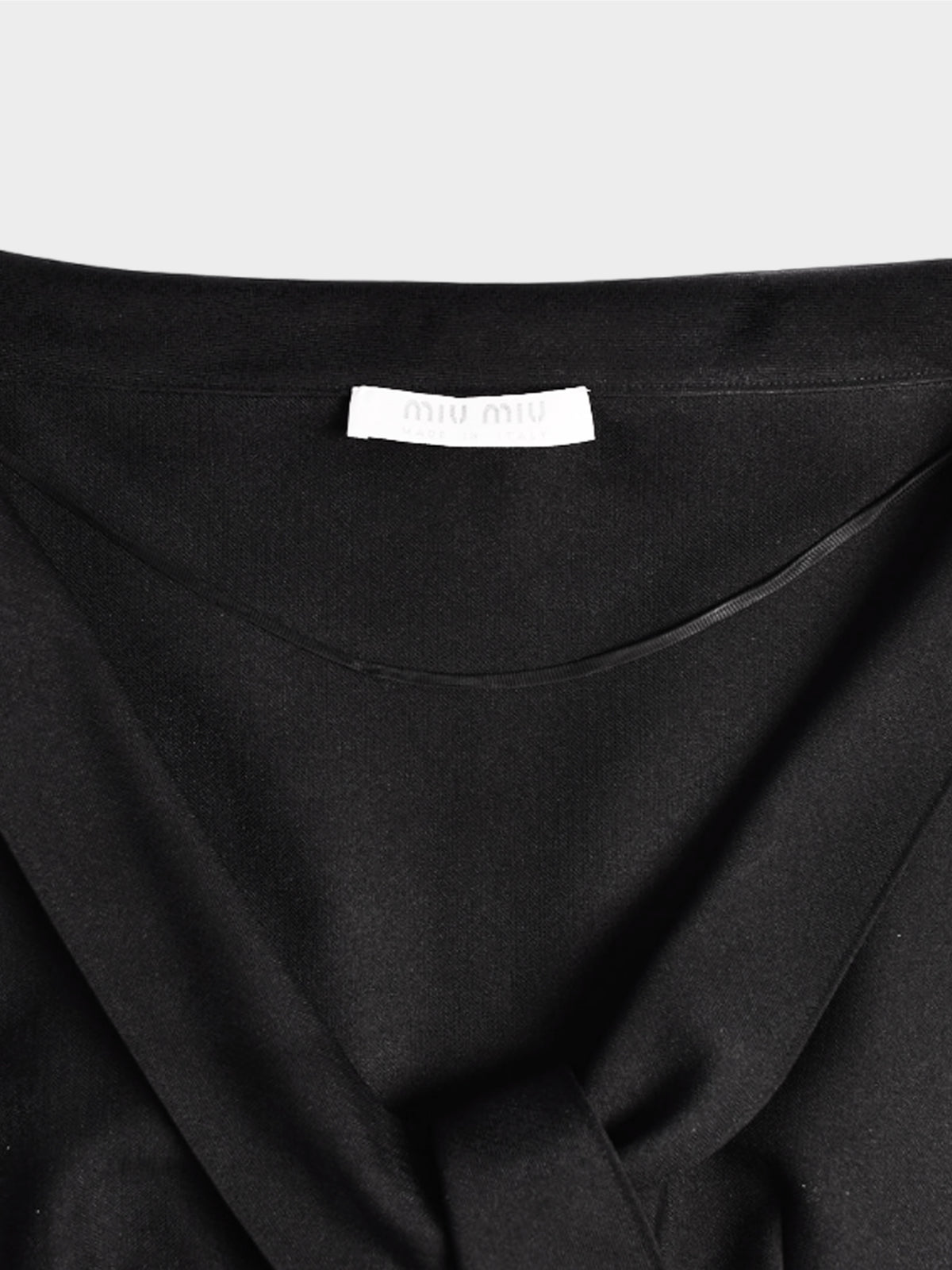 Miu Miu FW 2000 Black Runway Knot Dress