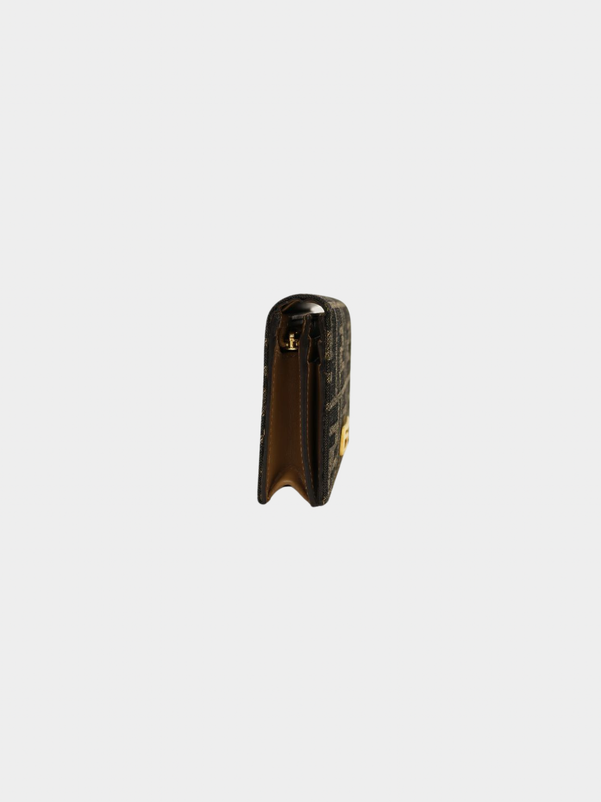 Fendi 2000s Brown Canvas Leather Zucca Wallet