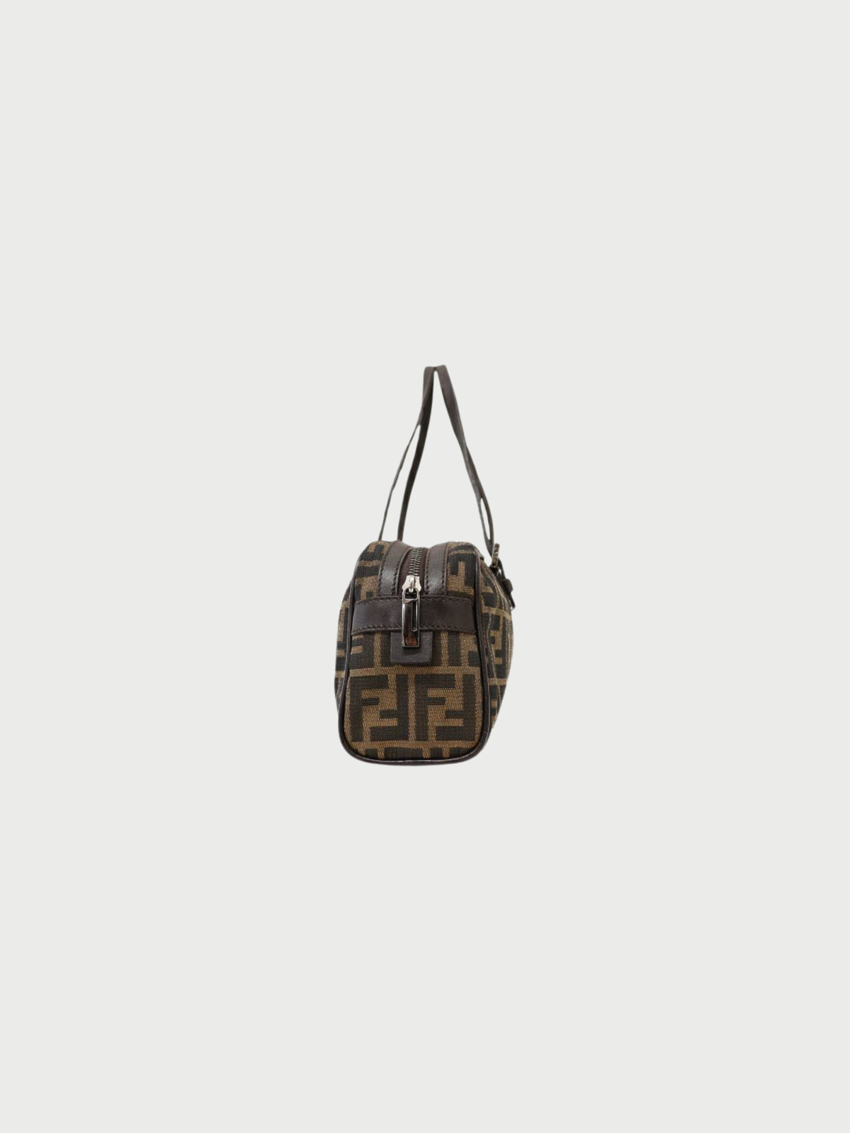 Fendi 2000s Brown Canvas Leather Zucca Handbag