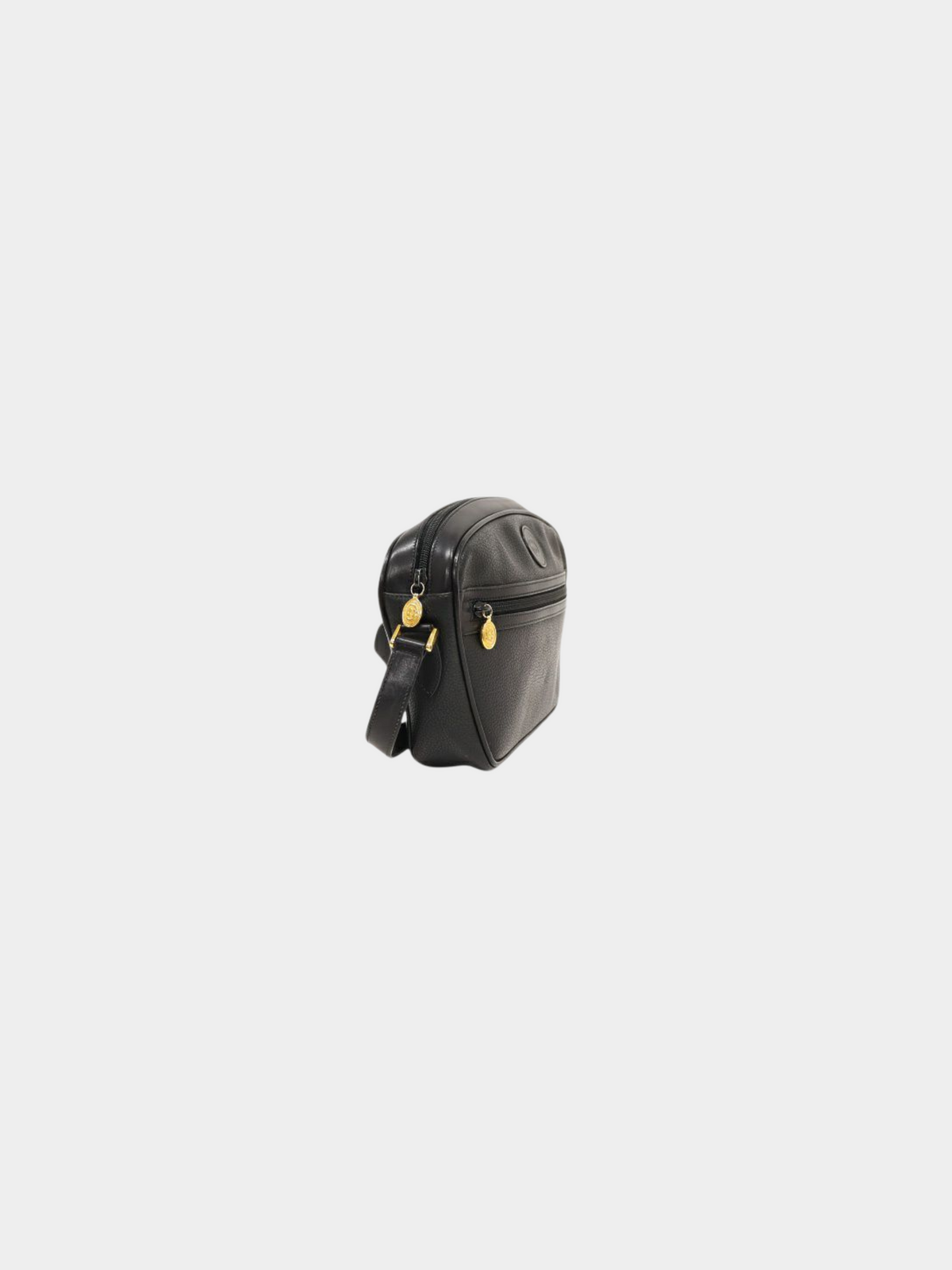 Gucci 1990s Black Interlocking Leather Shoulder Bag