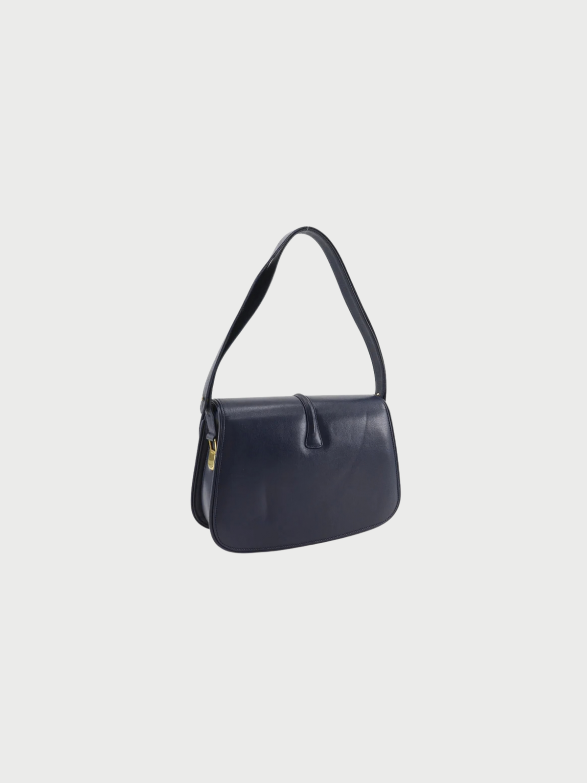 Gucci 1980s Old Gucci Navy Calfskin Shoulder Bag