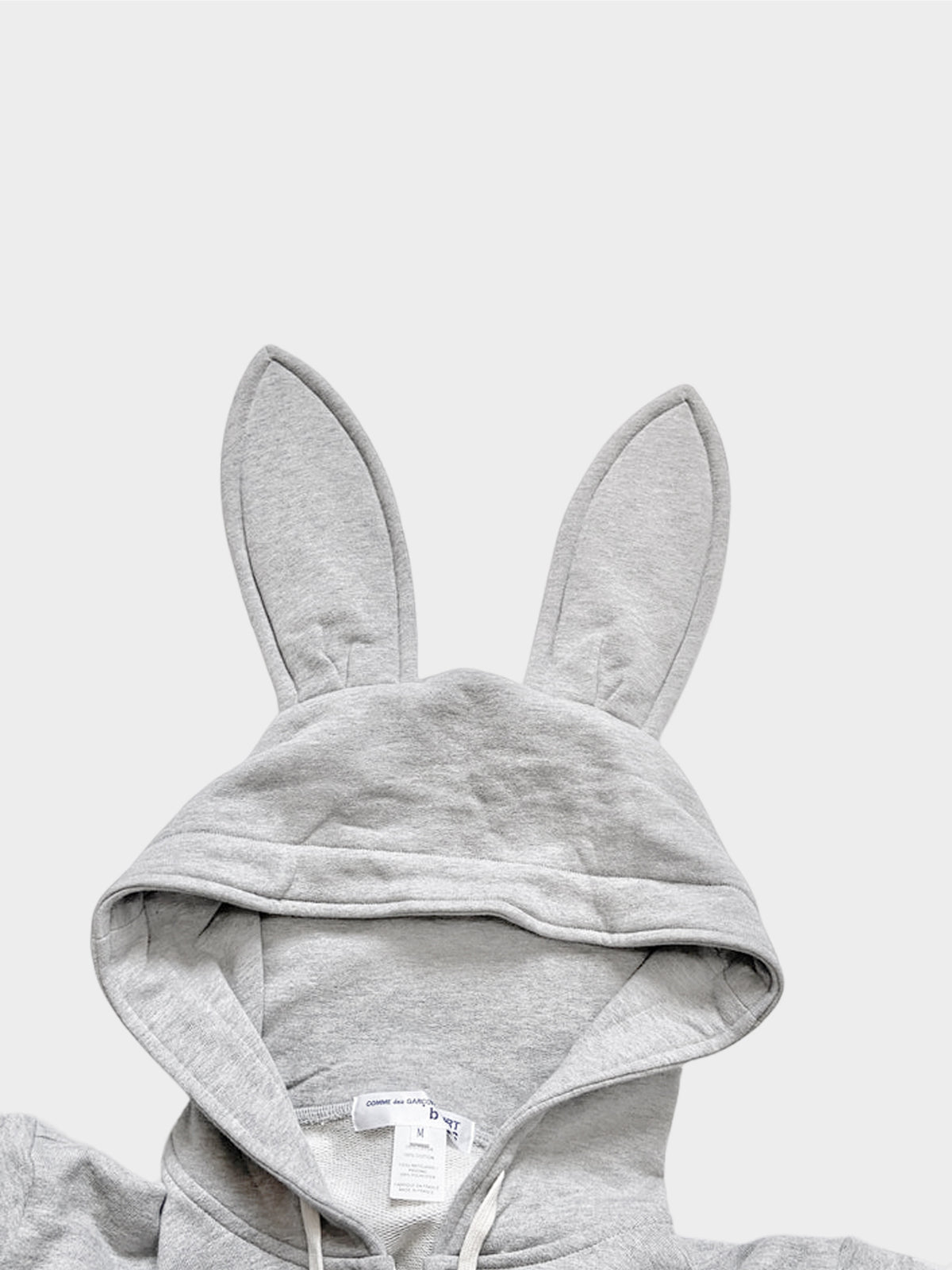 Comme des Garçons FW 2018 Grey Bunny Ears Hooded Jacket