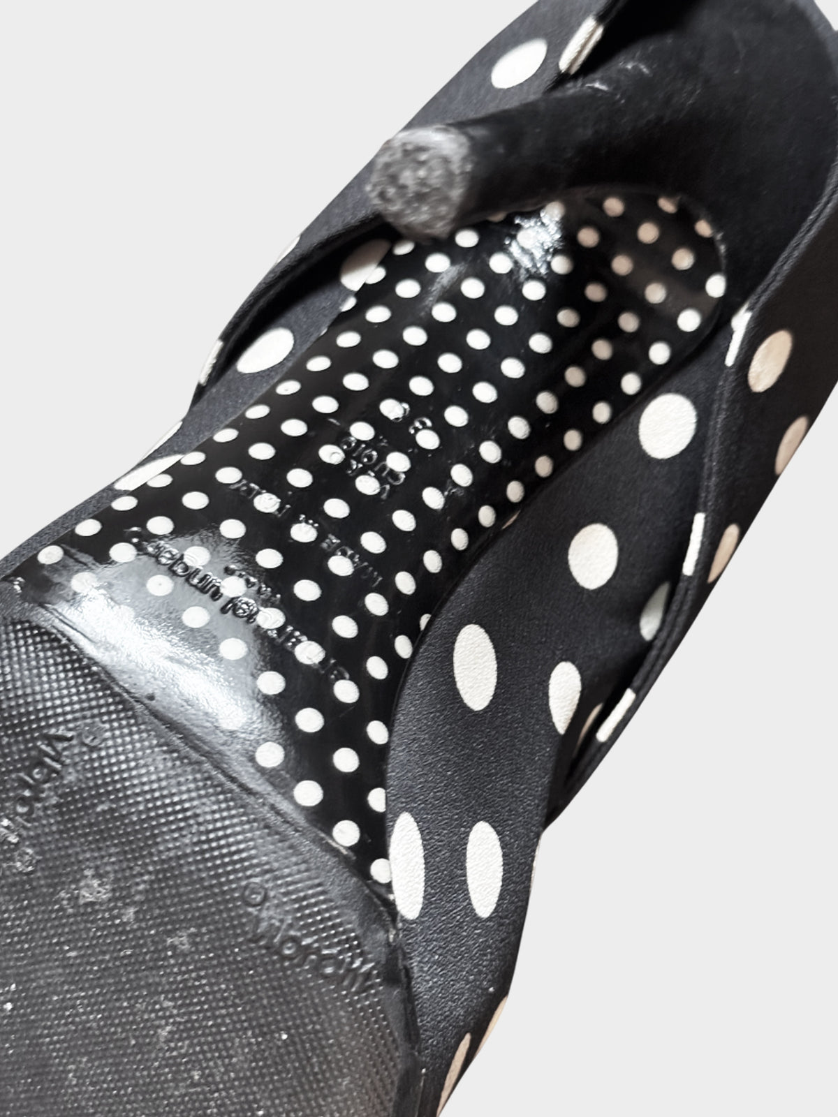 Emanuel Ungaro 2000s Black and White Polka Dot Ankle Booties