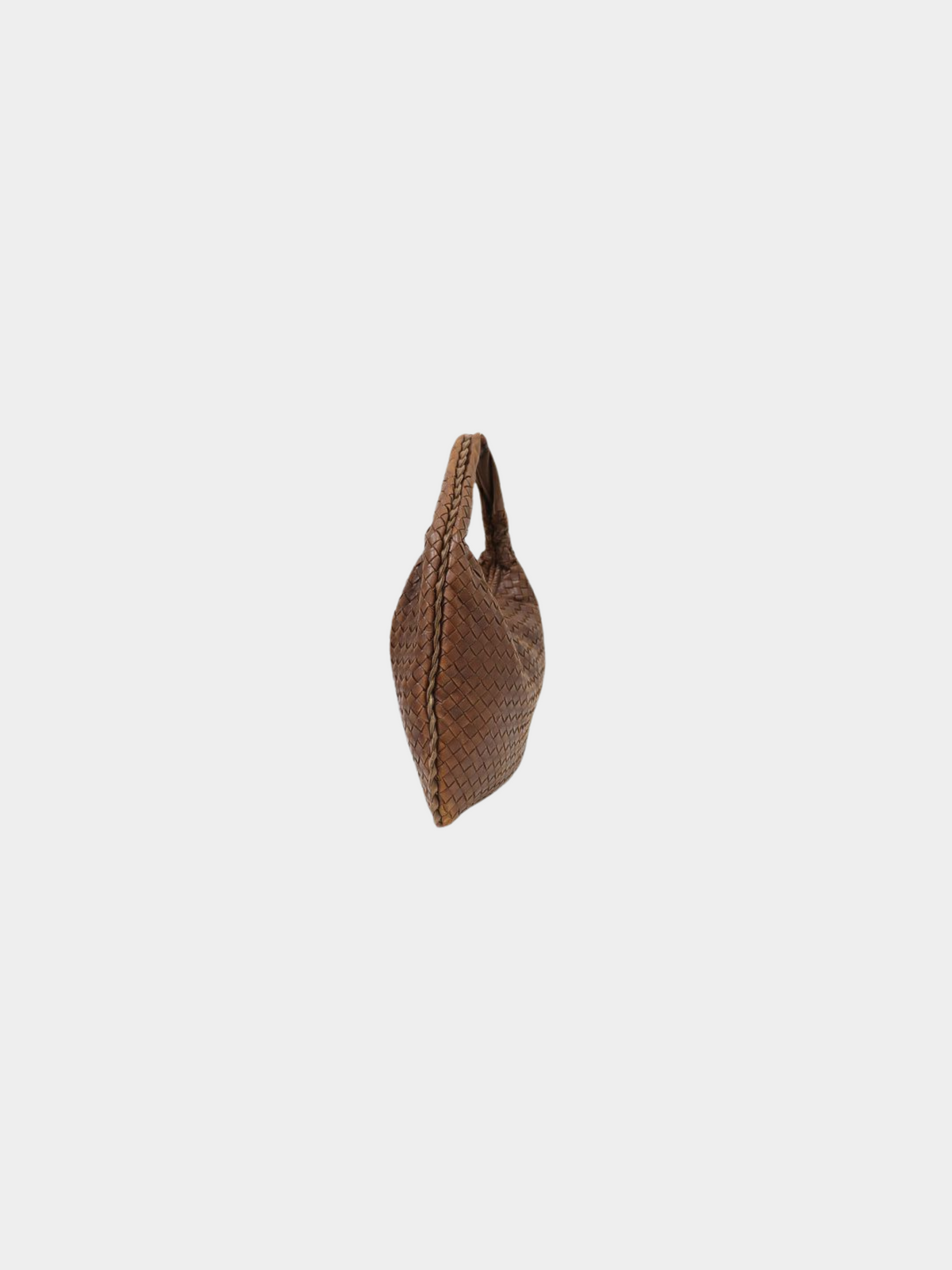 Bottega Veneta 2000s Brown Intrecciato One-Shoulder Bag