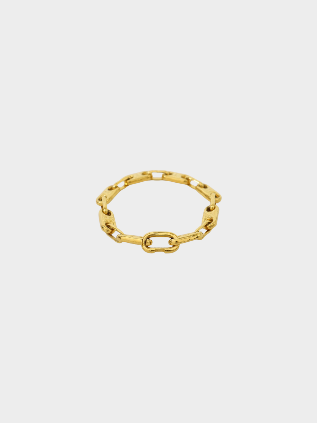 Celine 2020s Gold Plated Metal Triomphe Bracelet