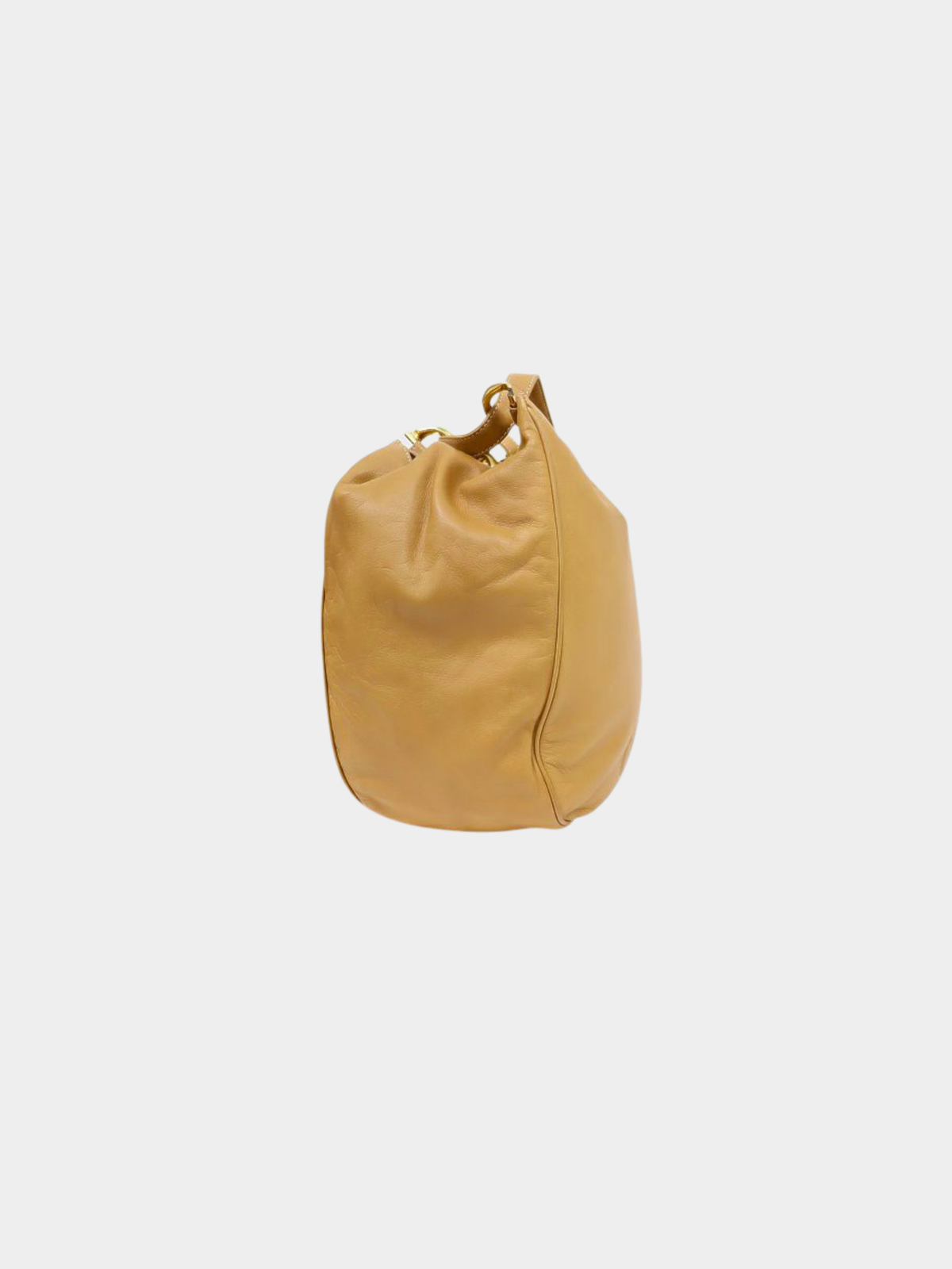 Loewe 2000s Beige Nappa Leather Anagram Shoulder Bag