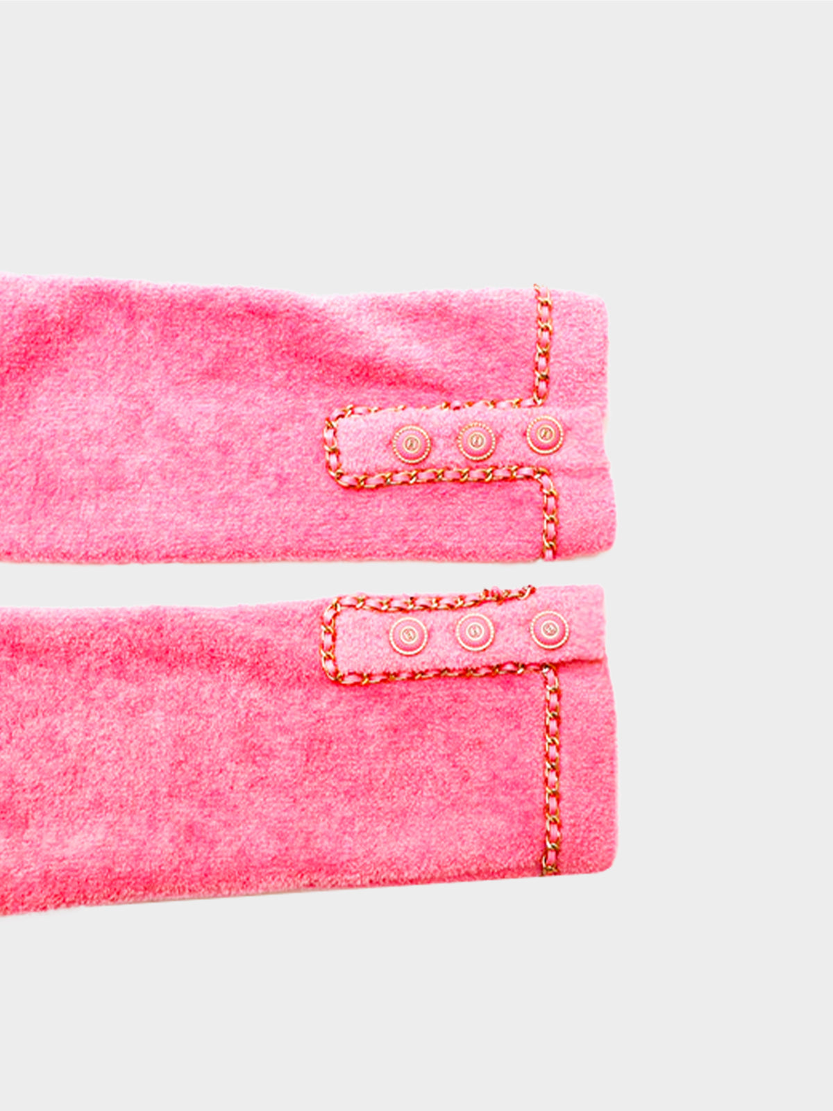 Chanel Cruise 2020 Pink Terry Chain Link Accent Jacket