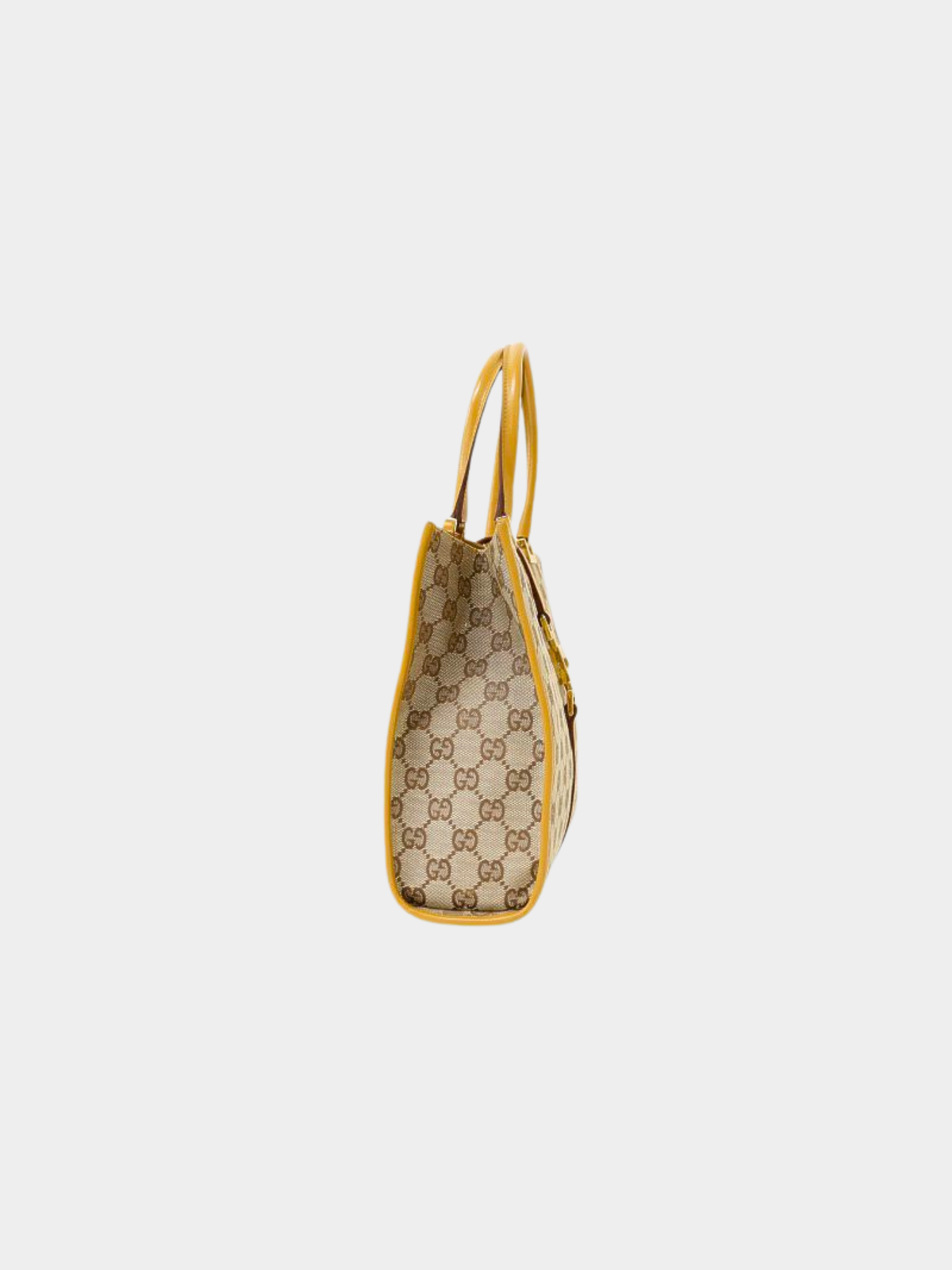 Gucci 2000s Camel GG PVC Jackie Handbag