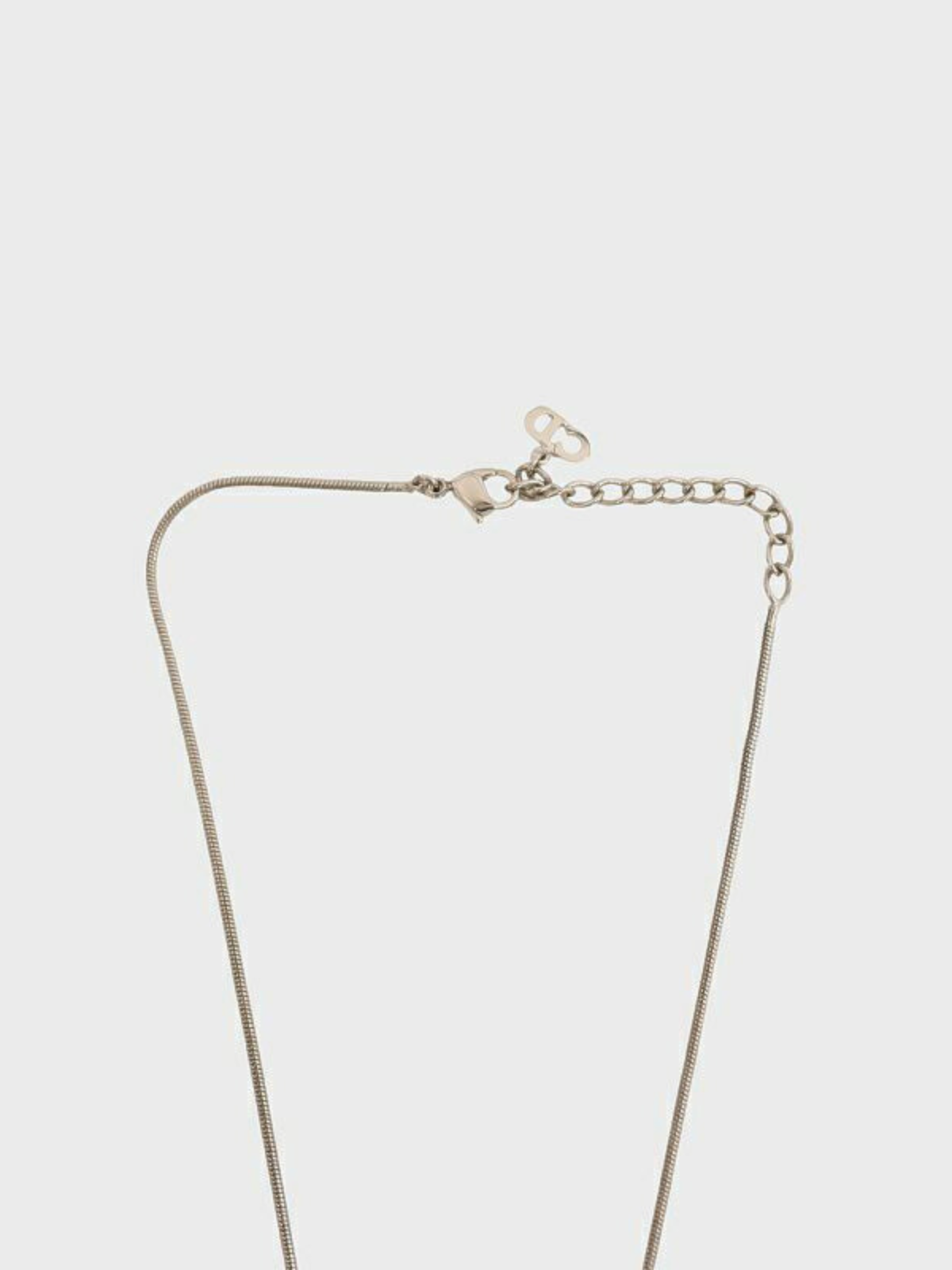 Christian Dior 2000s Silver CD Cube Necklace
