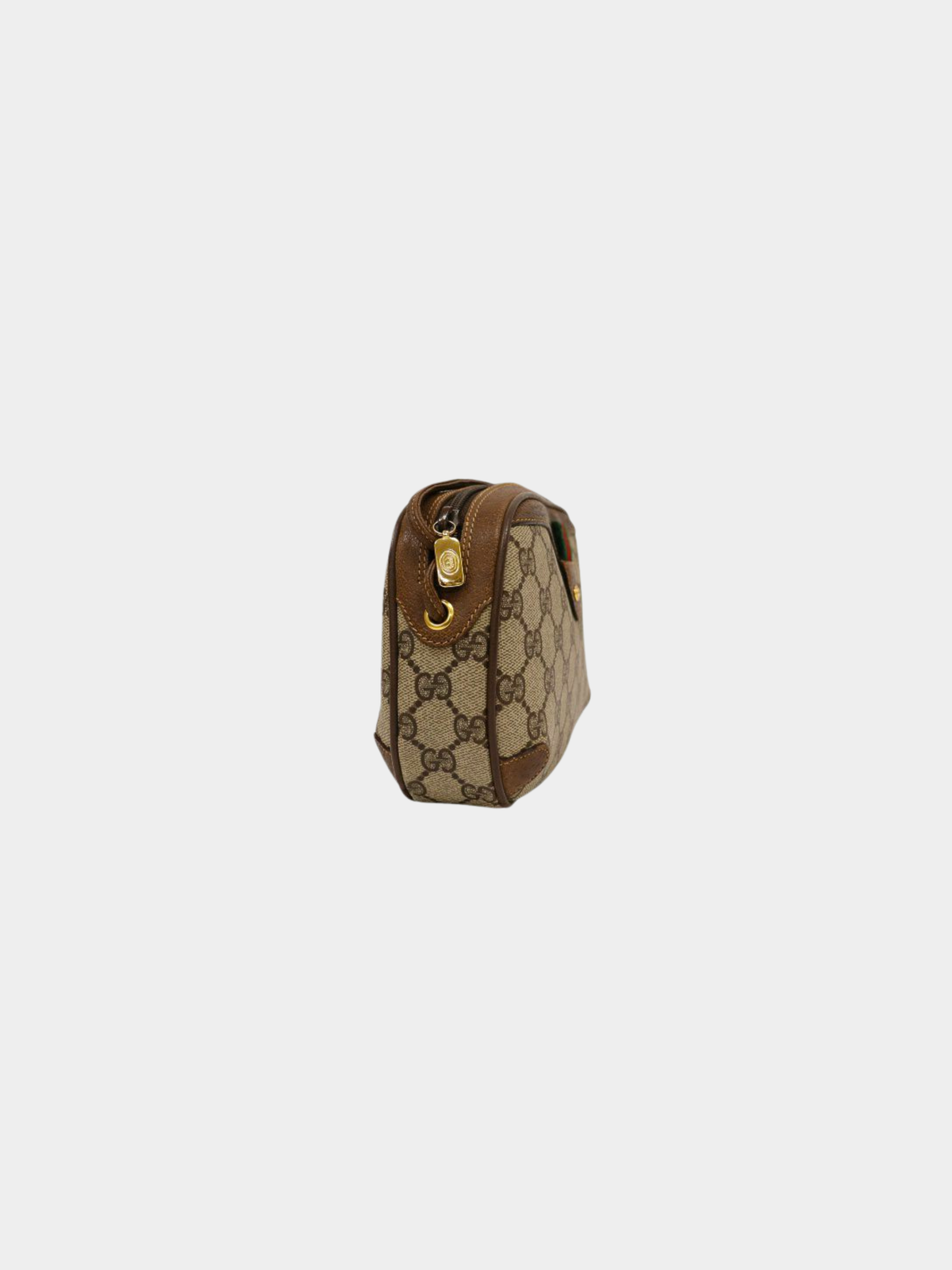 Gucci 1990s Beige and Brown GG Supreme Shoulder Bag