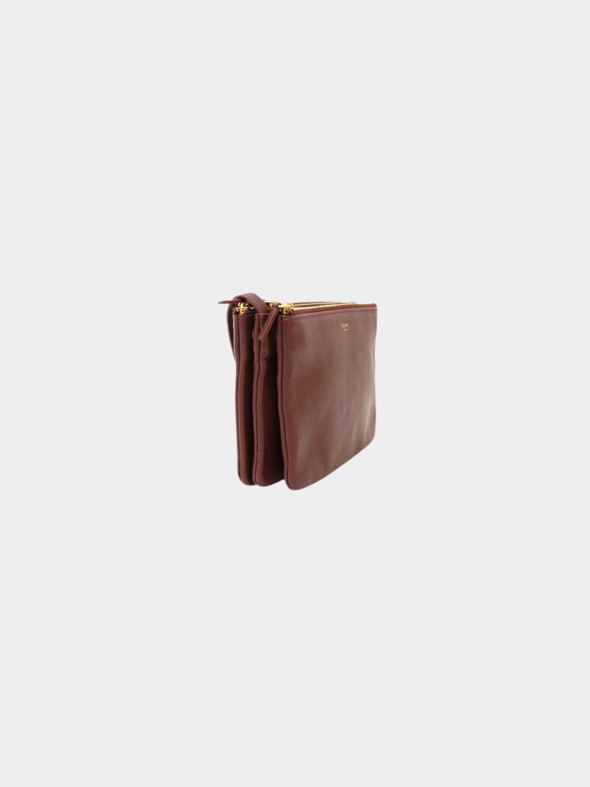 Celine 2010s Bordeaux Leather Trio Small Bag