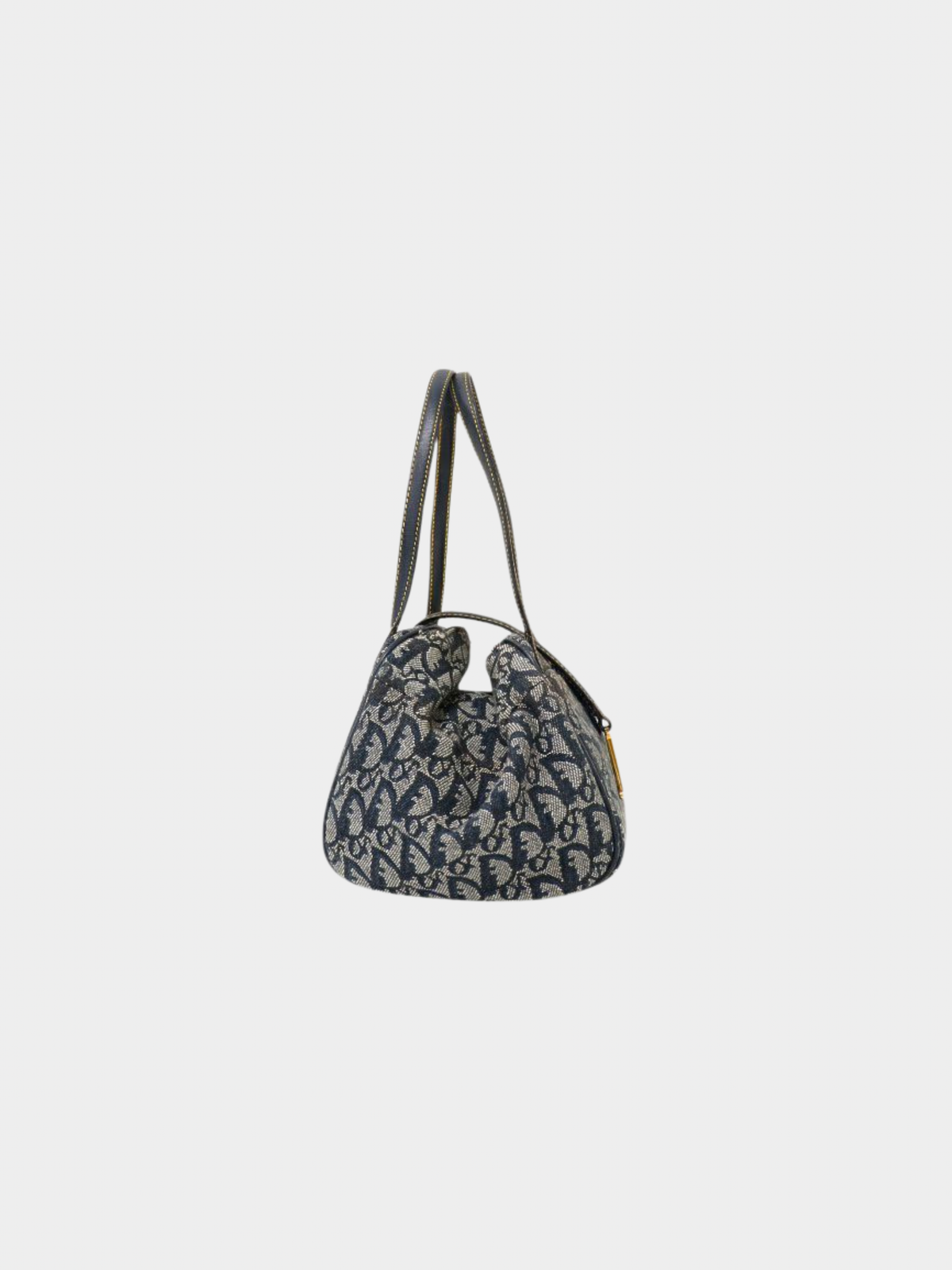 Christian Dior 2000s Navy Trotter Canvas Handbag
