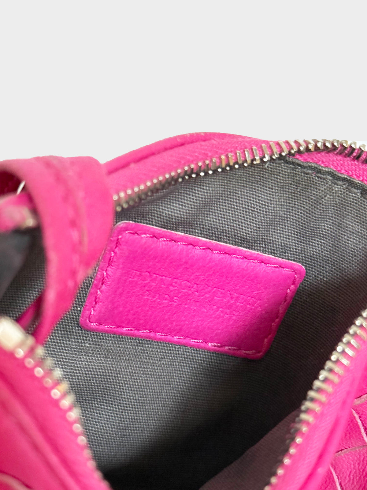 Bottega Veneta 2000s Pink Woven Leather Key Case