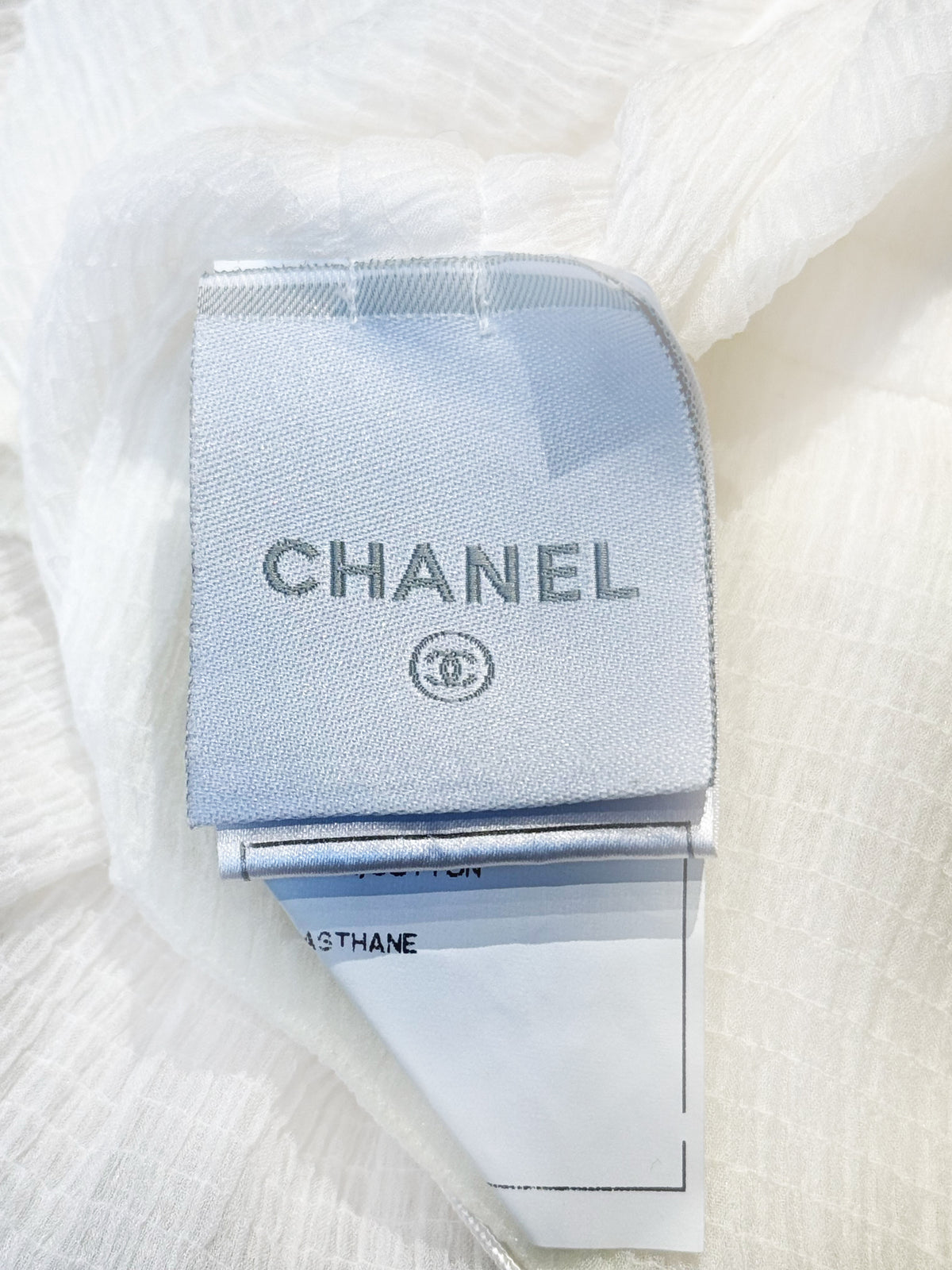 Chanel Sport 2008 White Sheer Silk Top