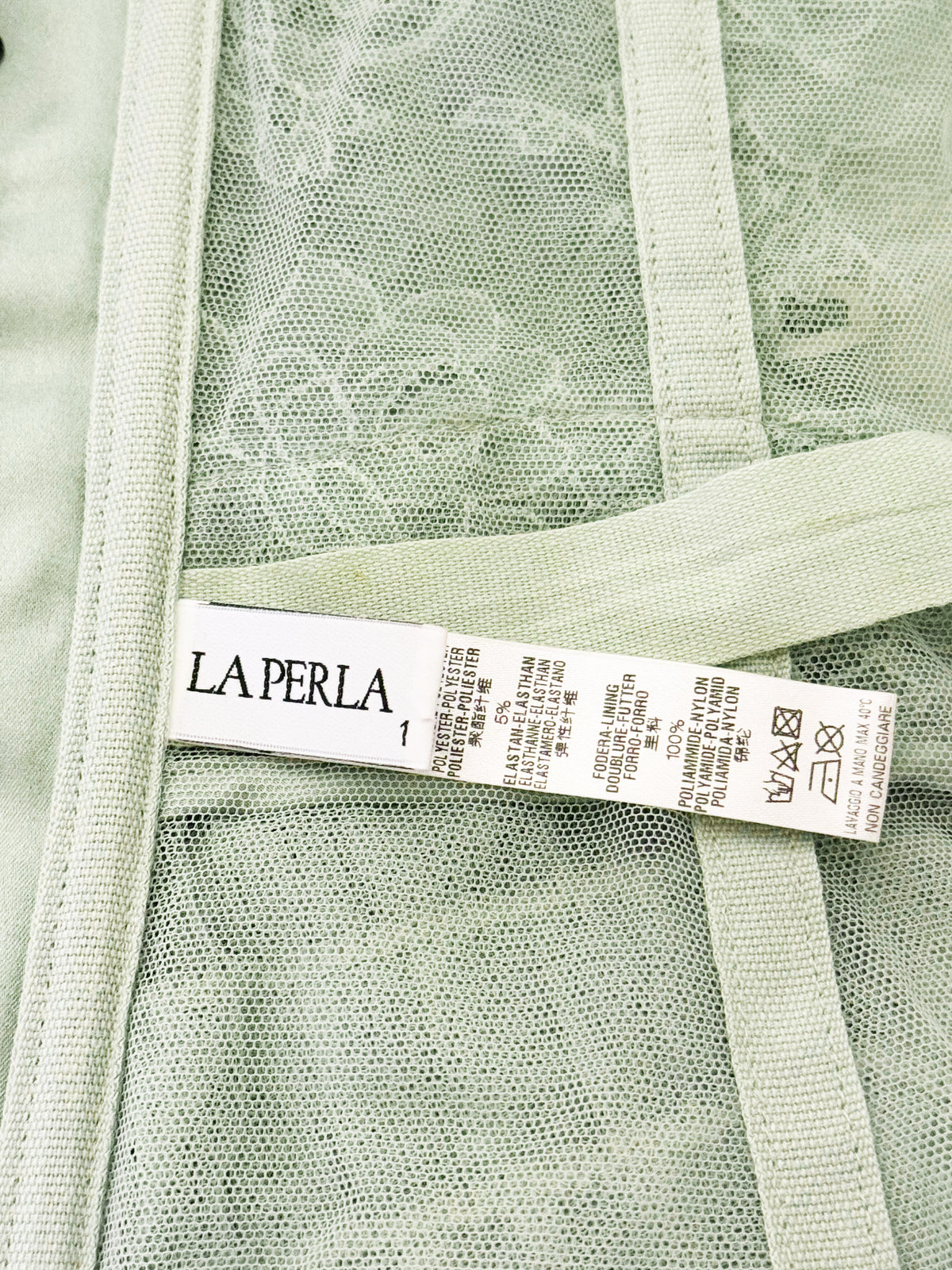 La Perla 2013 Mint Green Floral Lace Corset