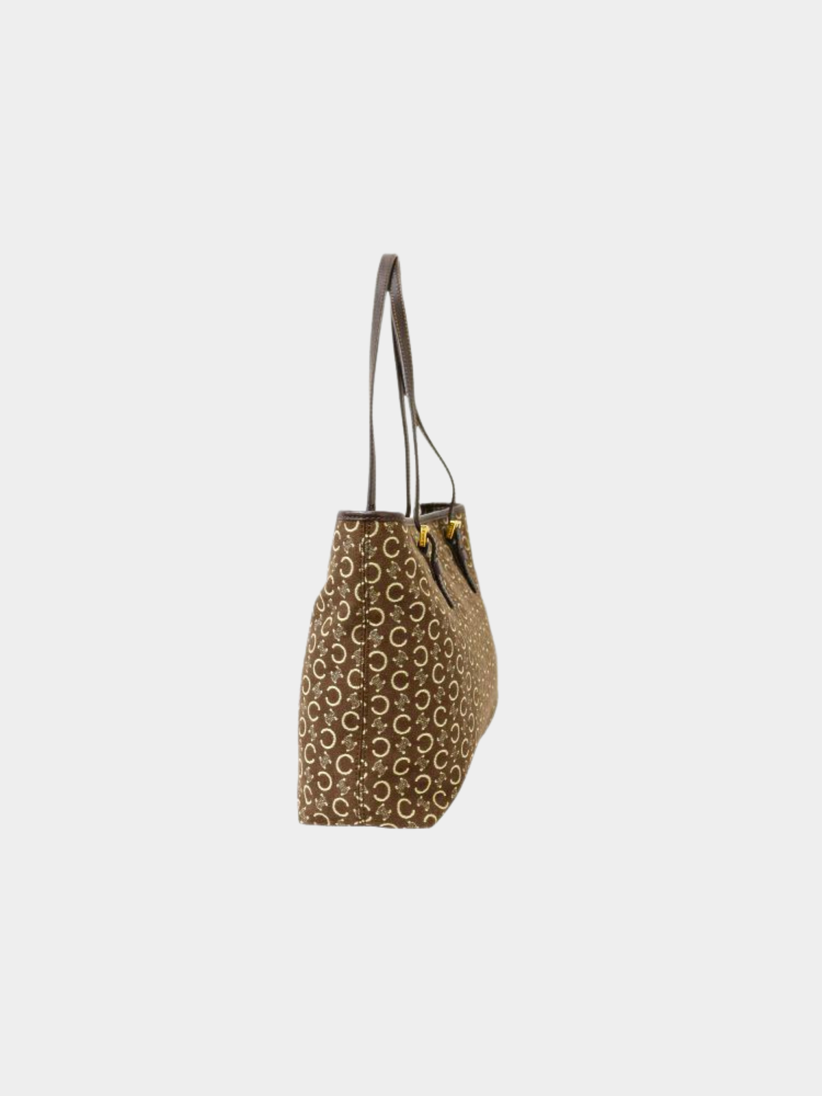Celine 2000s Brown C Macadam Canvas Handbag