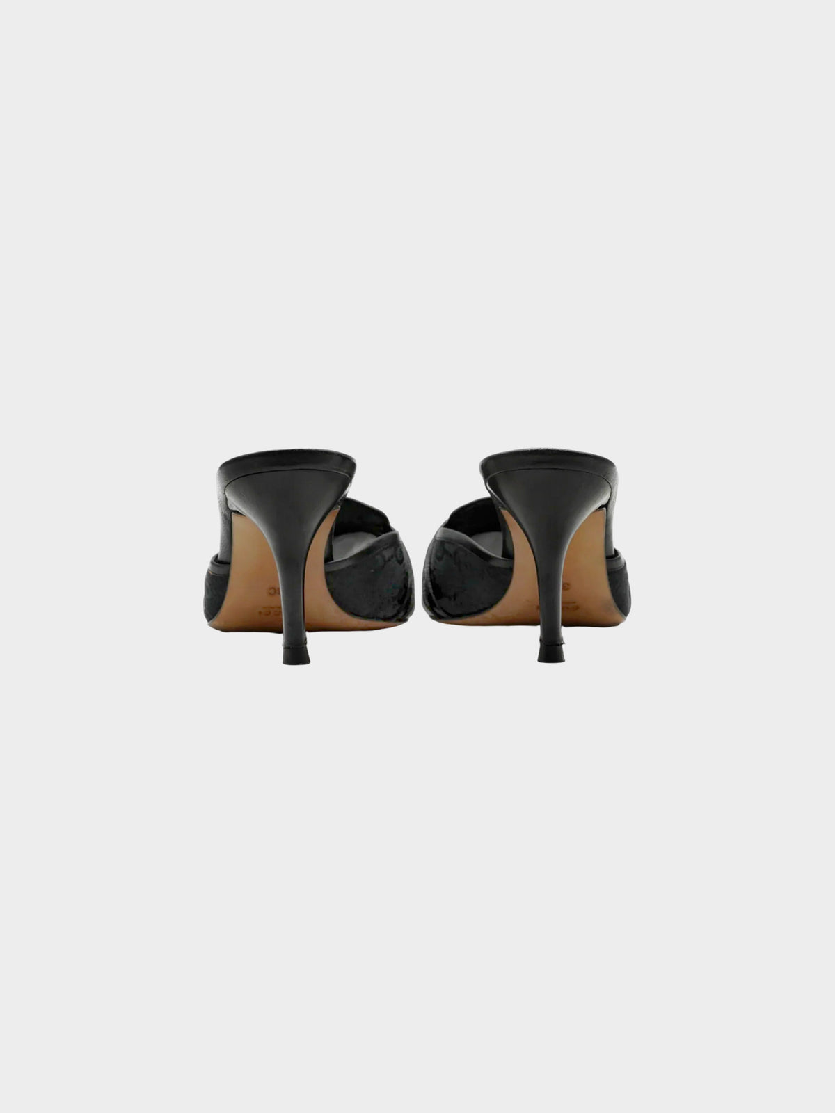 Gucci 2000s Black GG Horsebit Canvas Mules